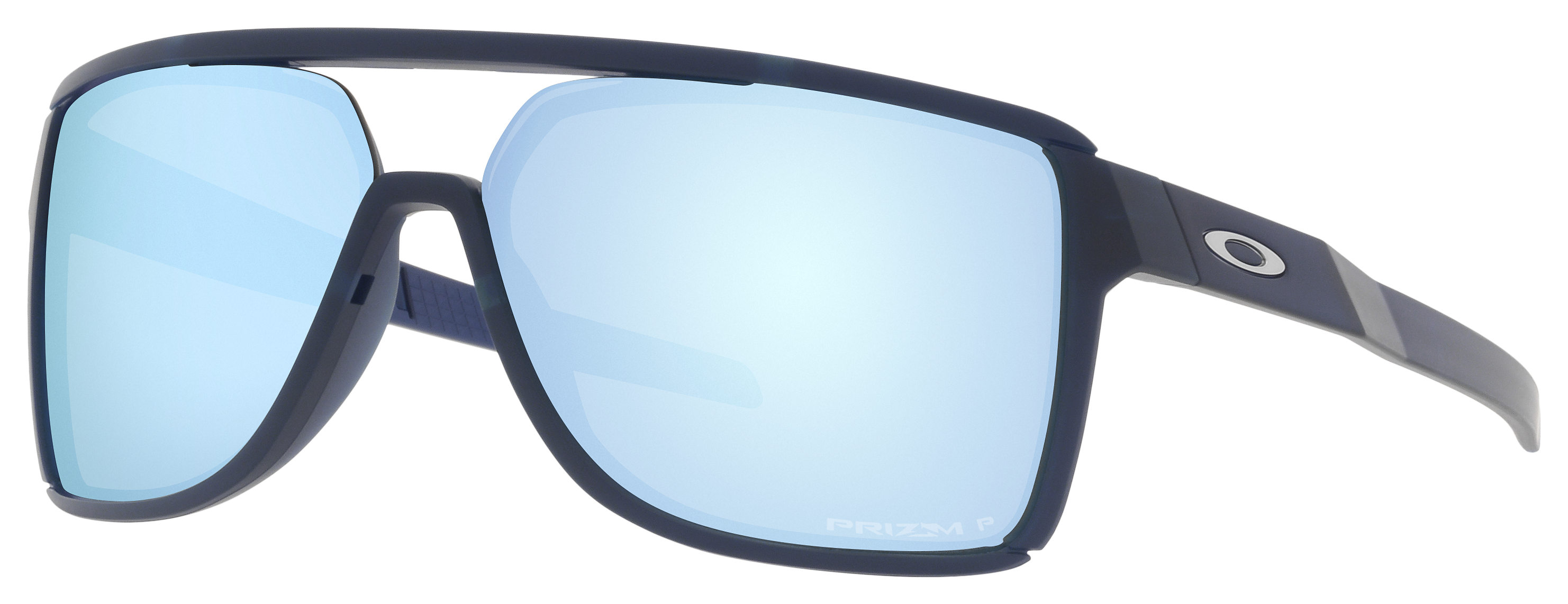 Image of Oakley Castel OO9147 Prizm Water Polarized Sunglasses - Matte Translucent Blue/Prizm Deep Water - Medium