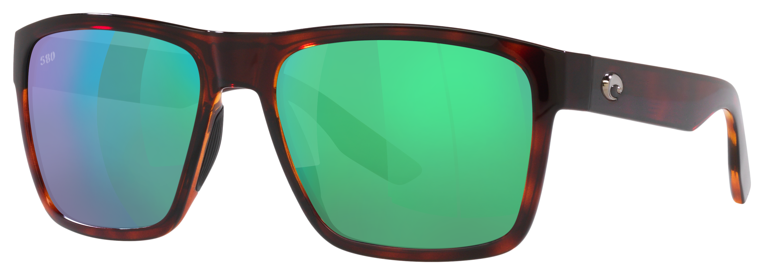 Costa Del Mar Paunch XL 580G Glass Polarized Sunglasses - Tortoise/Green Mirror - Medium