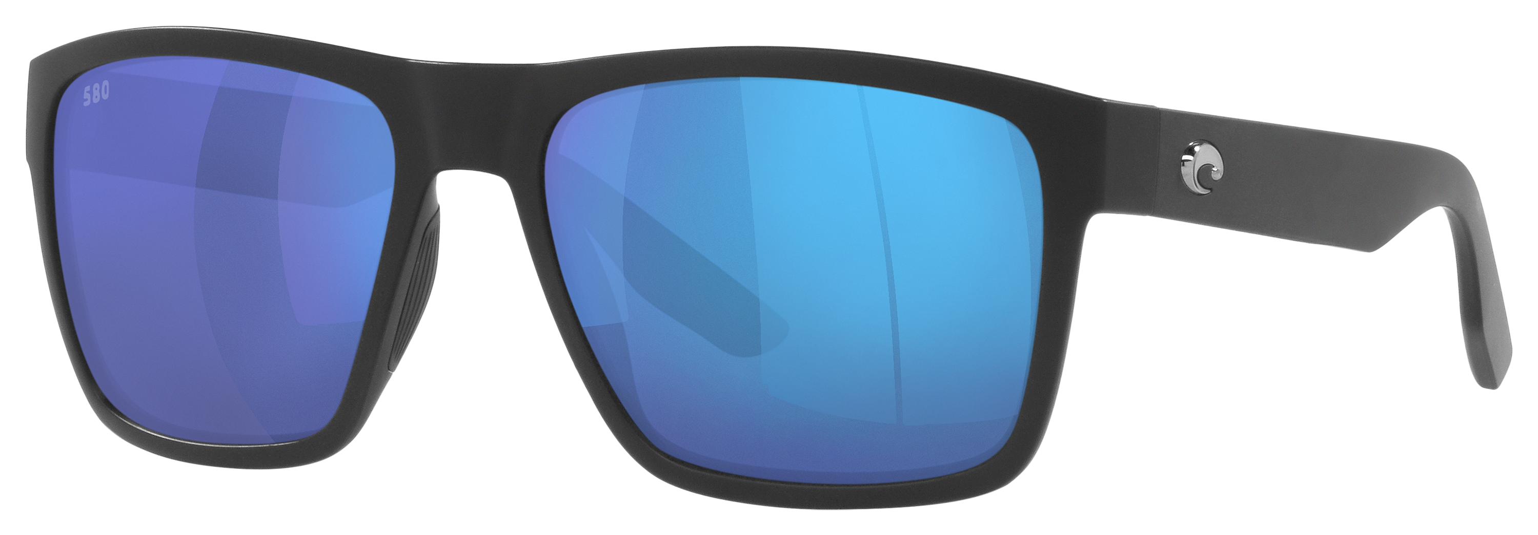 Costa Del Mar Paunch XL 580G Glass Polarized Sunglasses - Matte Black/Blue Mirror - Medium
