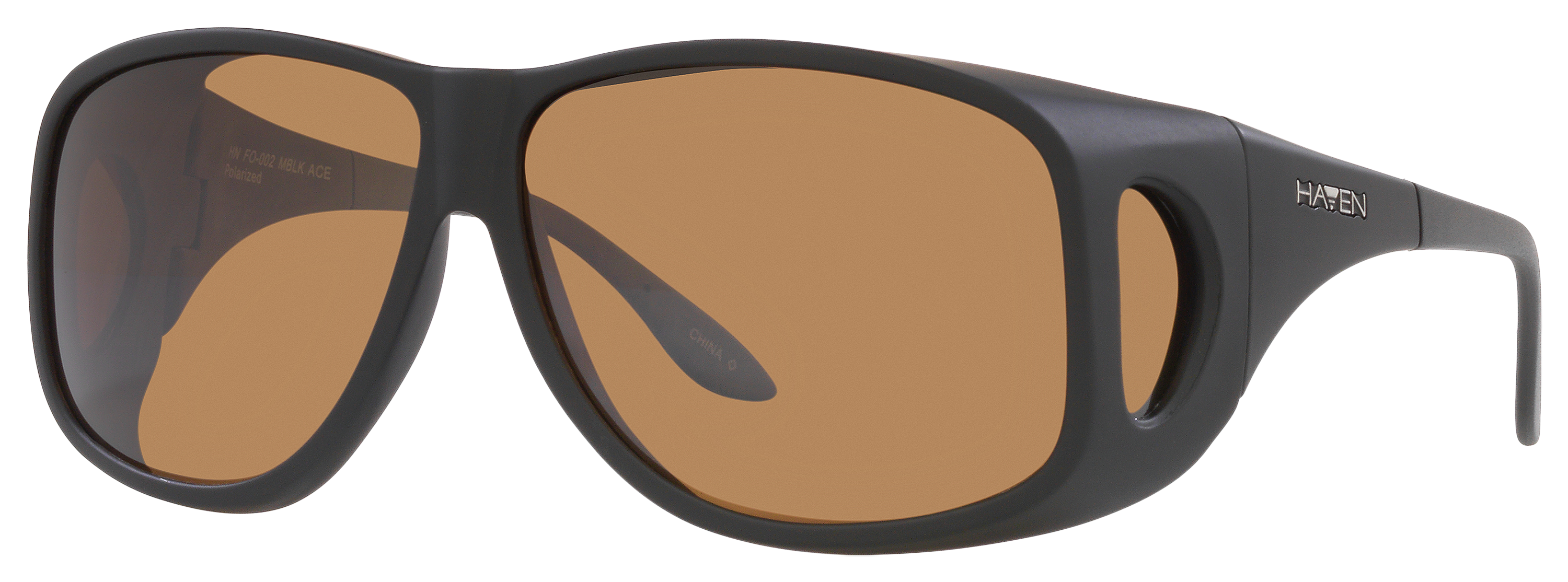 Haven FO-001 HA000019 Polarized Sunglasses - Matte Black/Blue Mirror