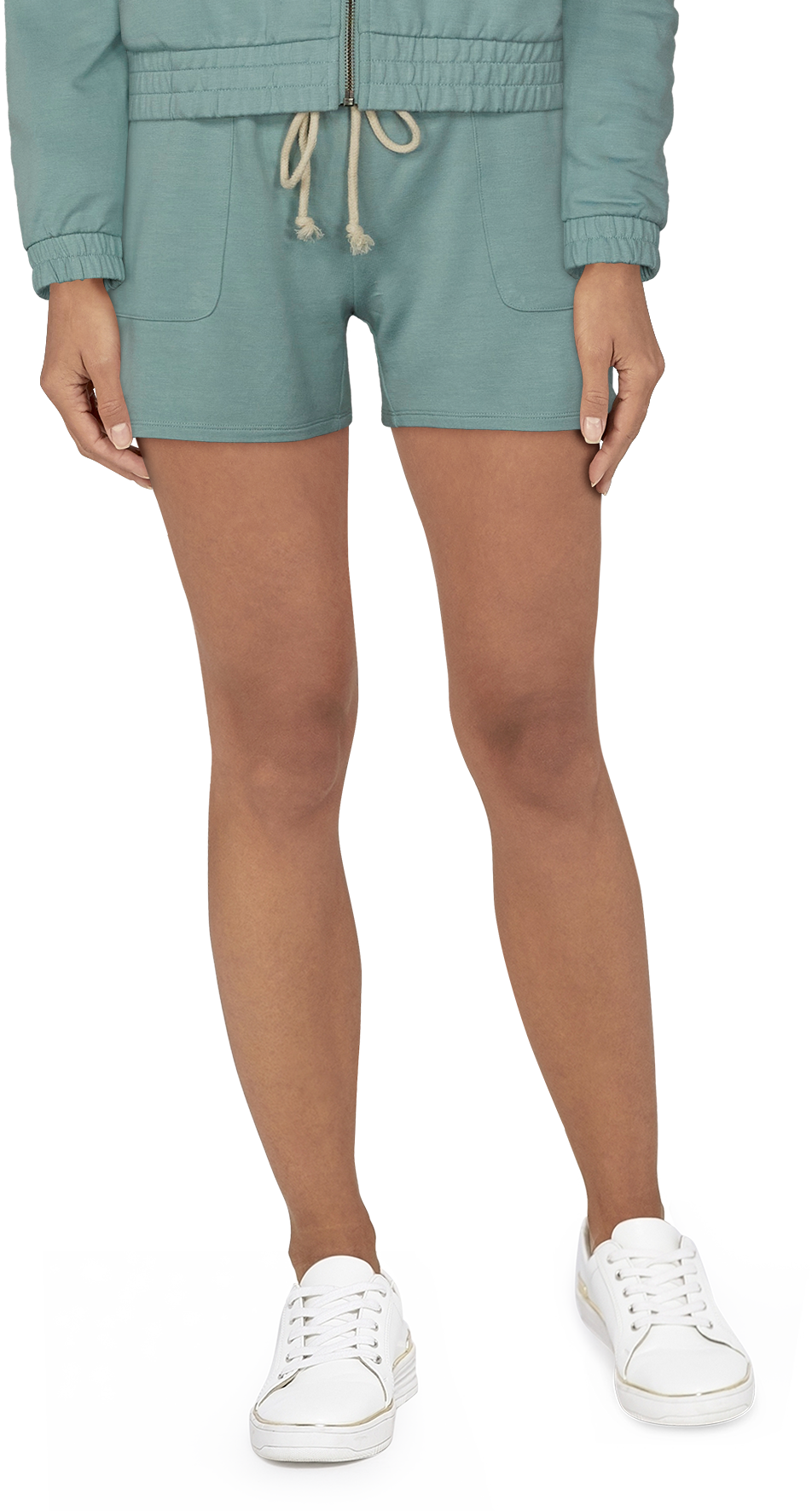 Image of Natural Reflections French Terry Shorts for Ladies - Blue Surf - XXL