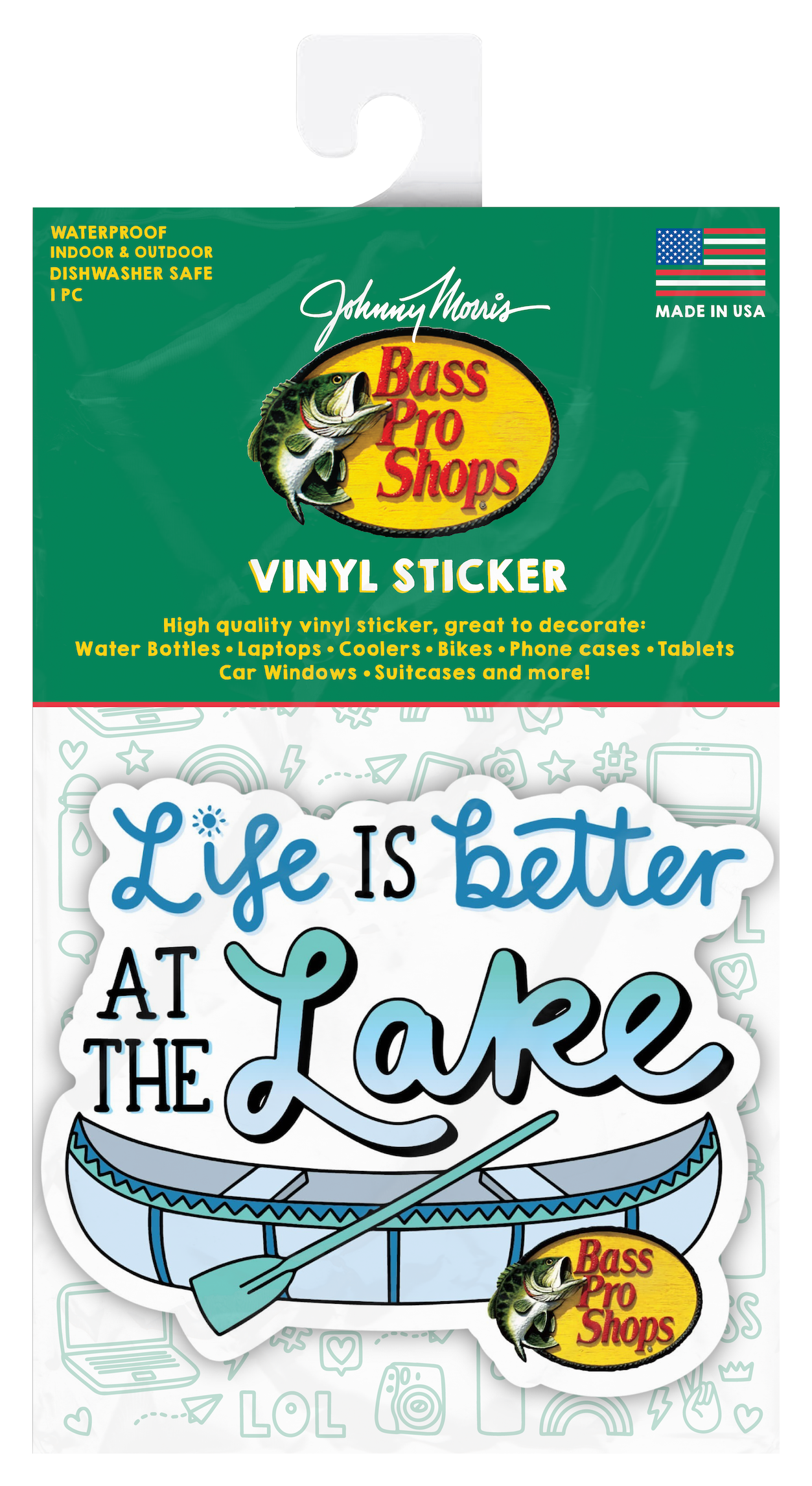 Bass Pro Shops Life is Better at the Lake Sticker