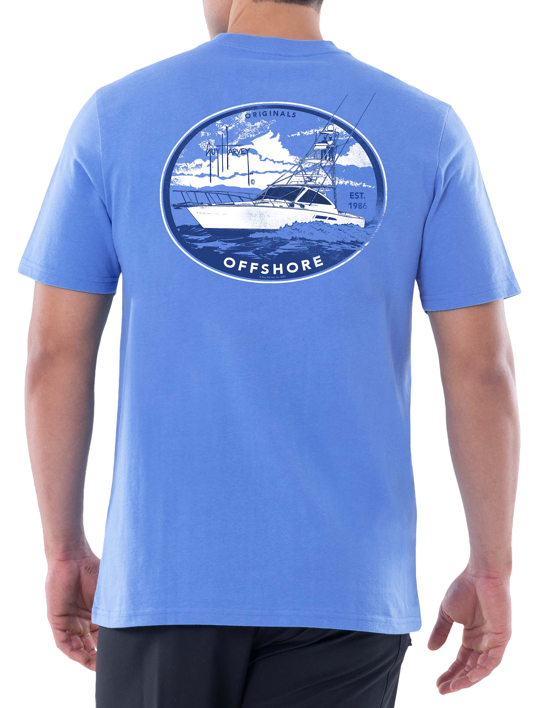 GUY HARVEY Offshore Core Short-Sleeve Pocket T-Shirt for Men