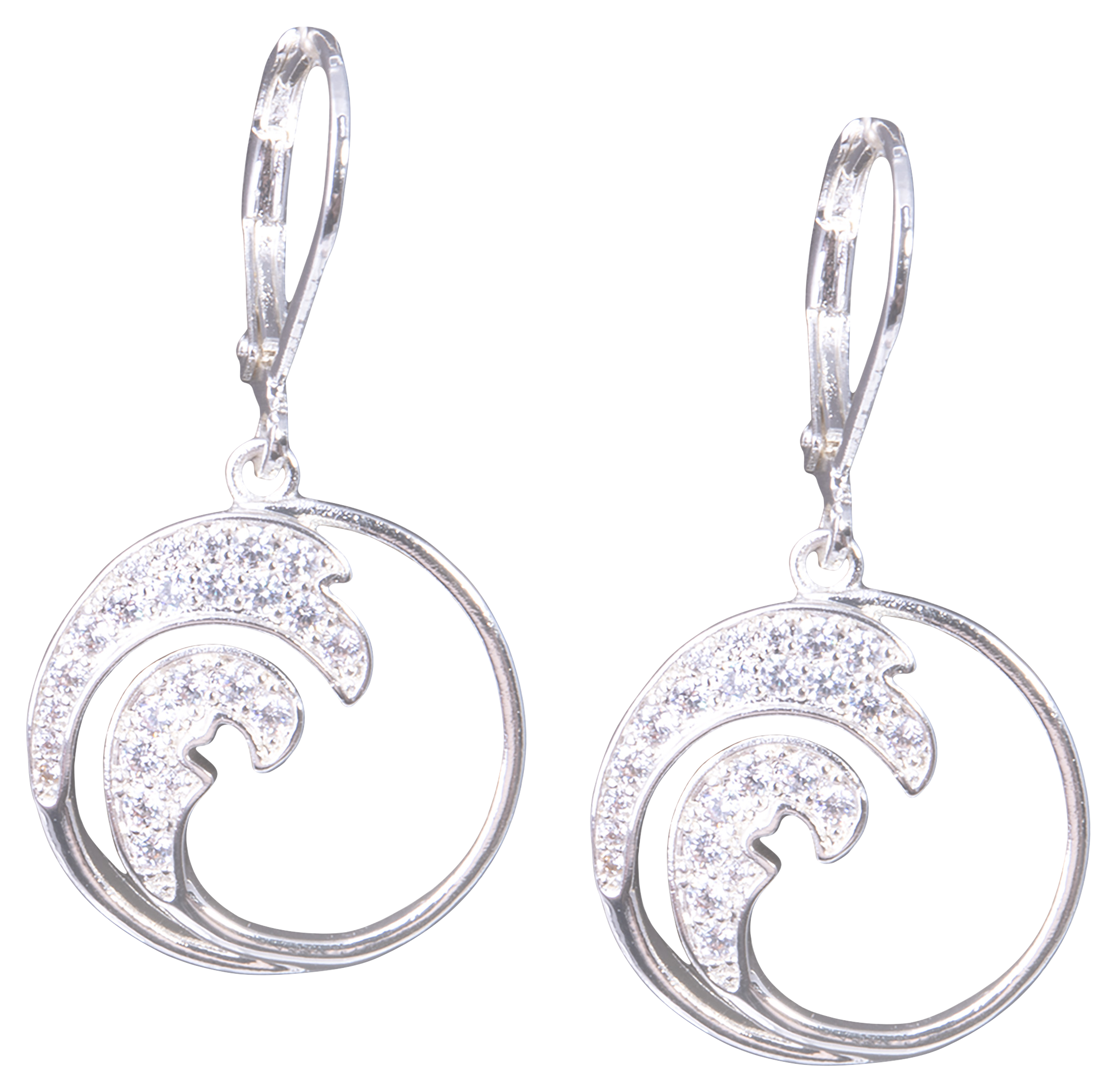 Image of Amanda Blu Ocean Wave Cubic Zirconia Earrings