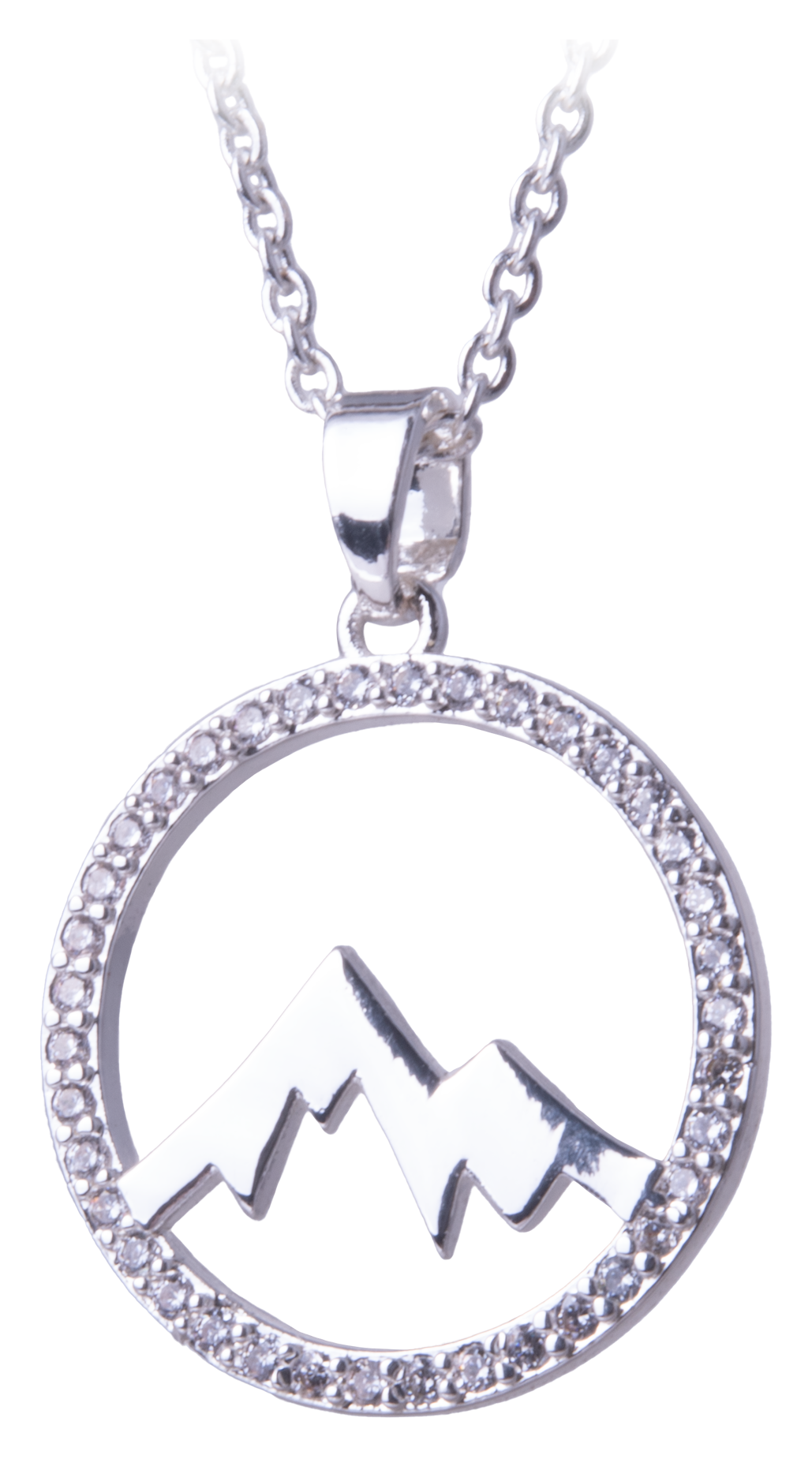 AMANDA BLU Mountain Cubic Zirconia Open Circle Necklace