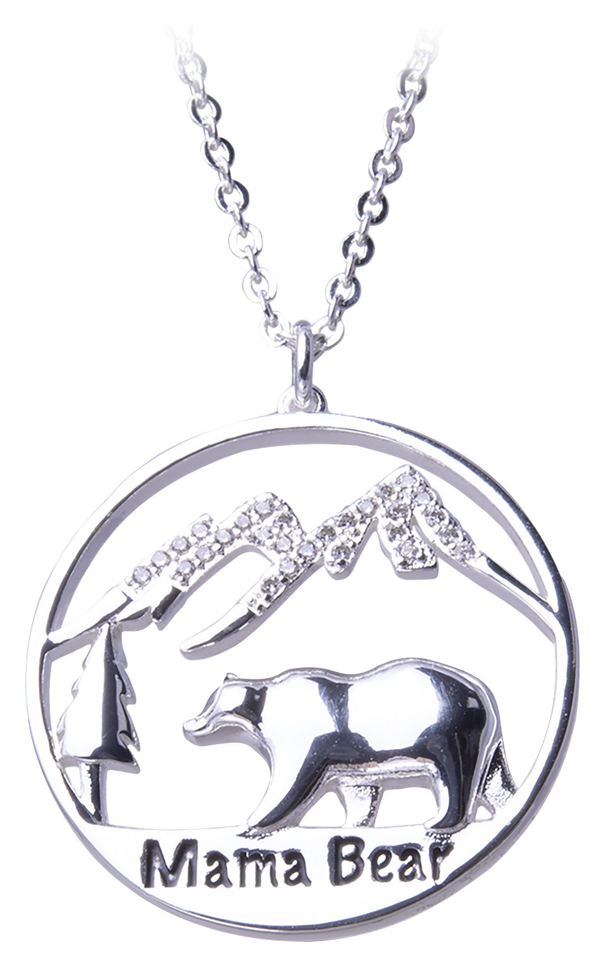 AMANDA BLU Mama Bear Cubic Zirconia Necklace
