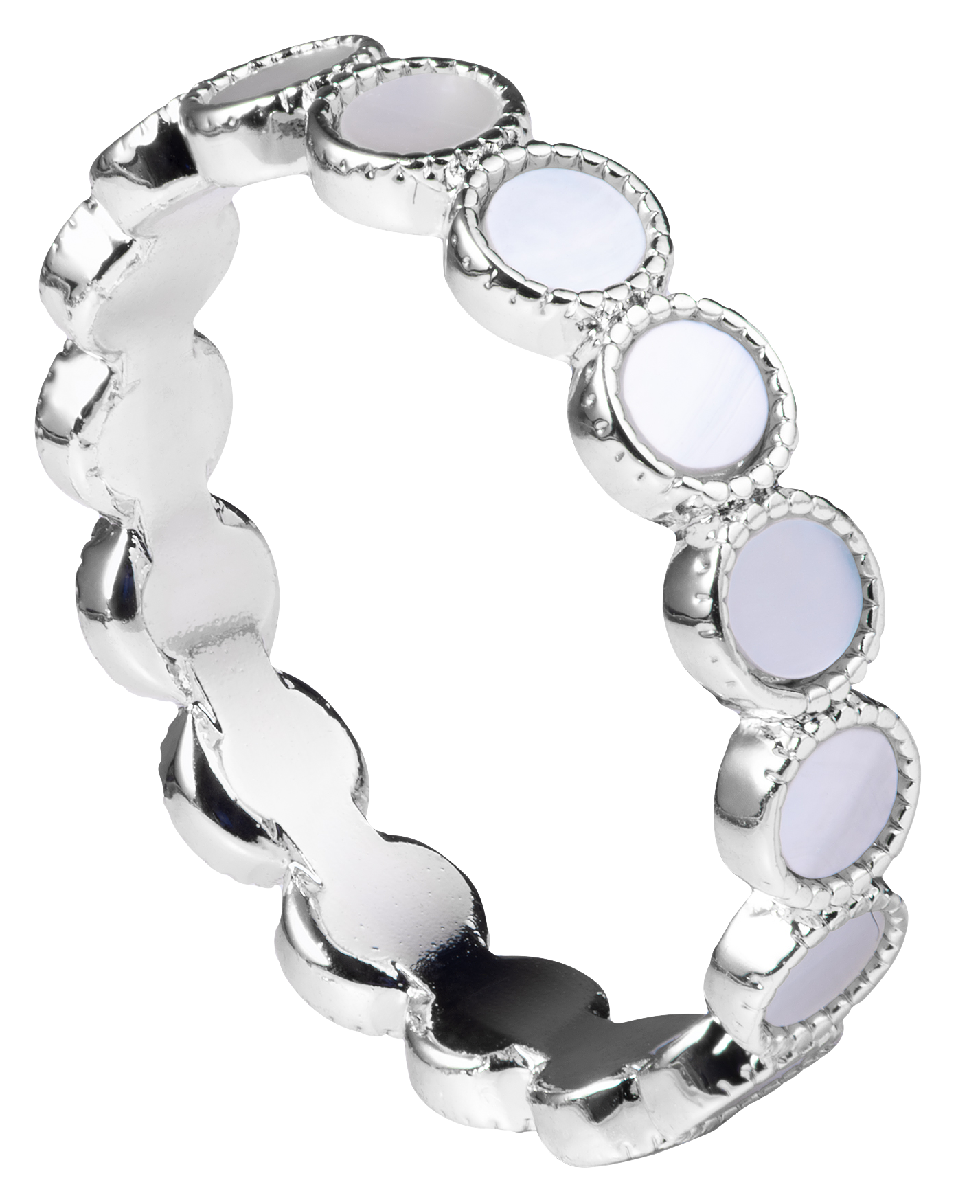 AMANDA BLU Mother of Pearl Eternity's Circle Ring for Ladies