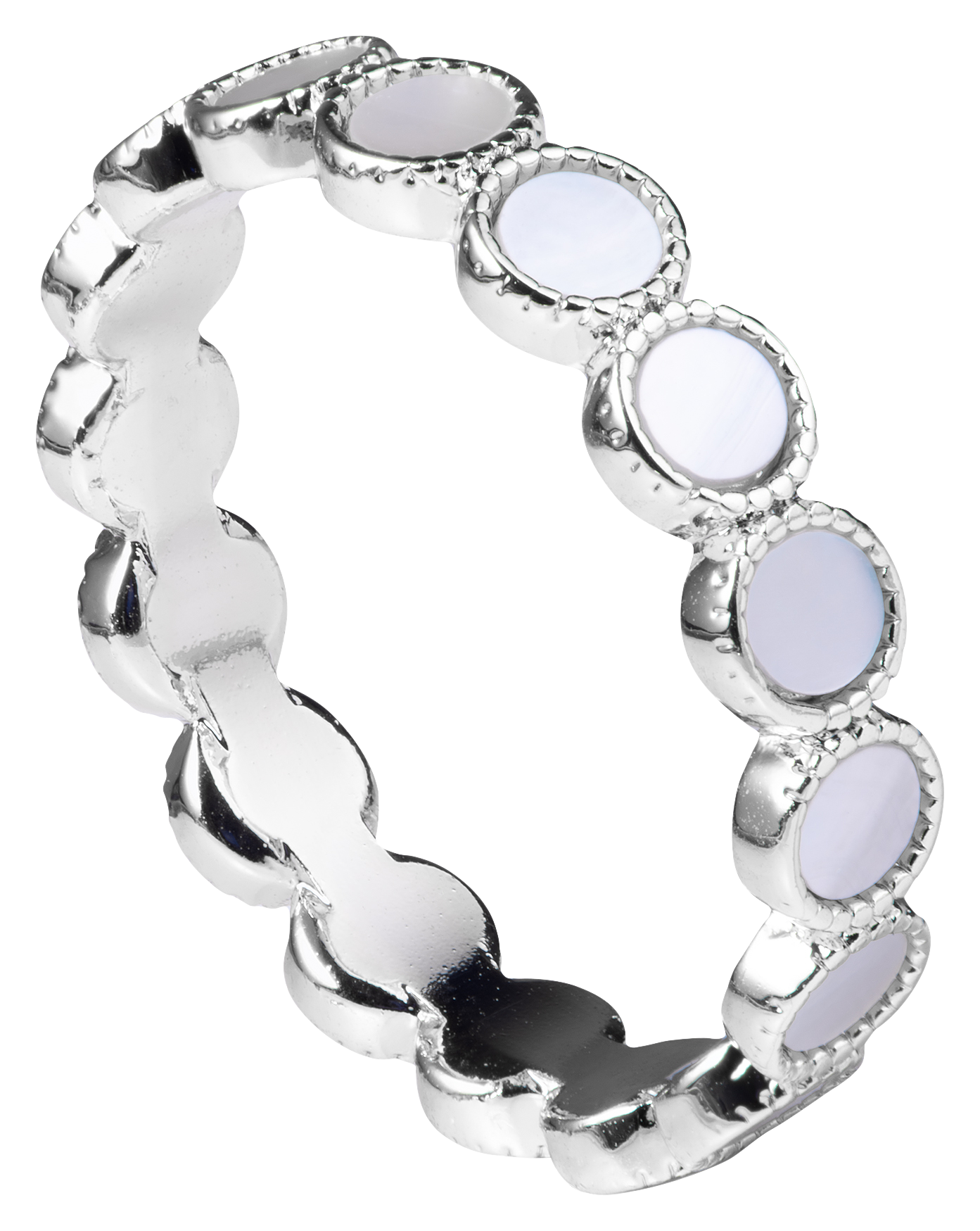 Image of Amanda Blu Mother of Pearl Eternity's Circle Ring for Ladies