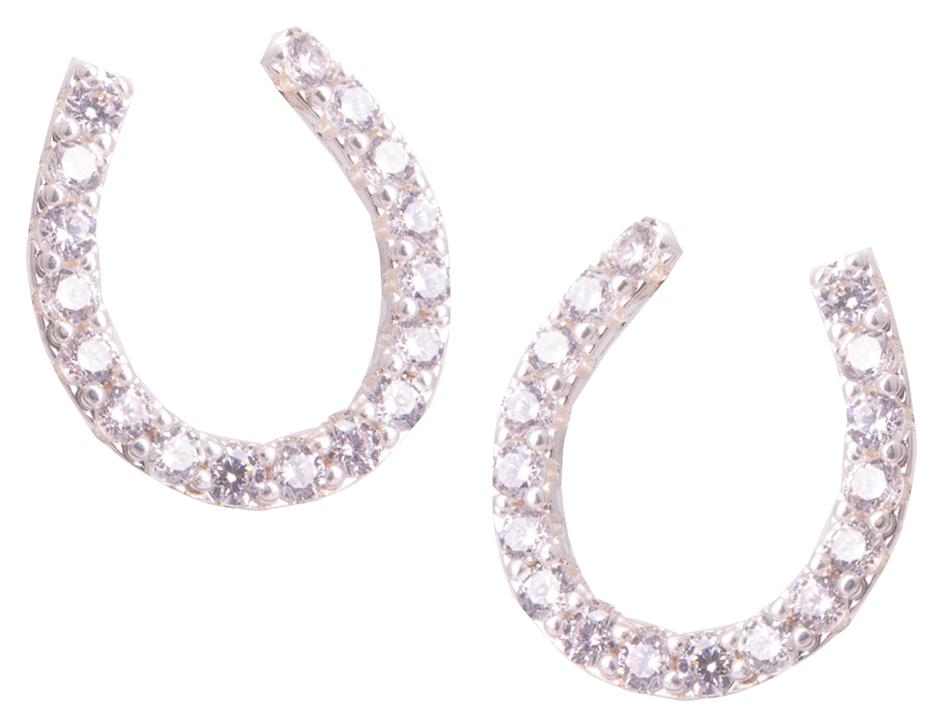 Image of Amanda Blu Lucky Horseshoe Cubic Zirconia Earrings