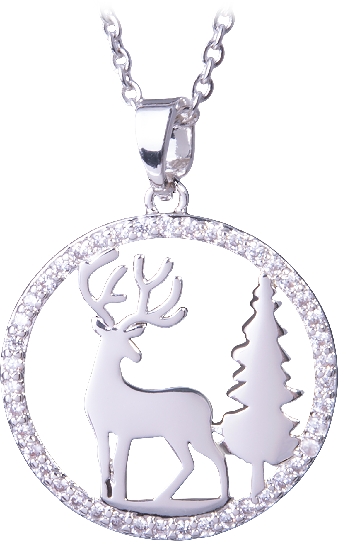 AMANDA BLU Deer Cubic Zirconia Necklace