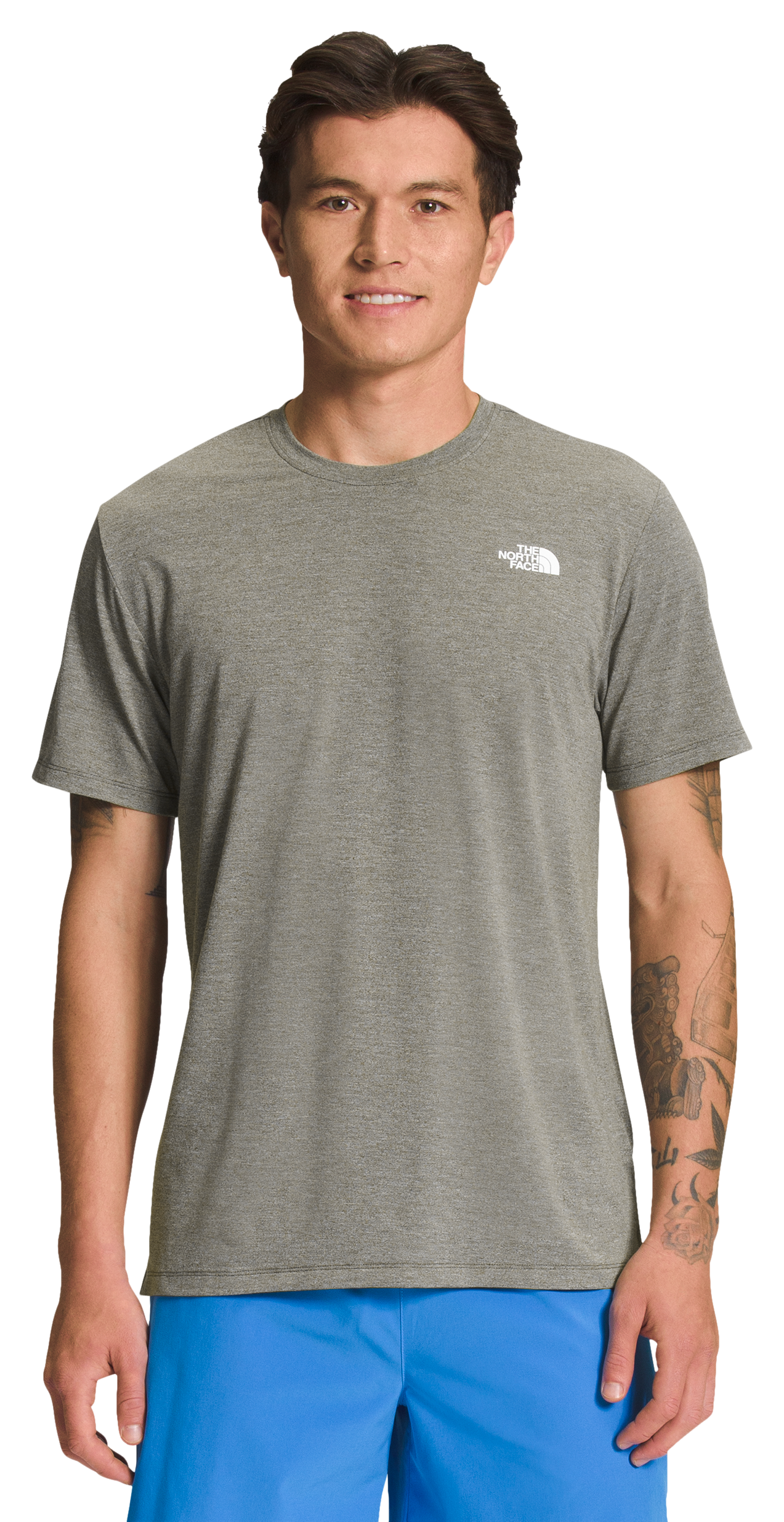 The North Face Wander Short-Sleeve Shirt for Men - New Taupe Green Heather - S