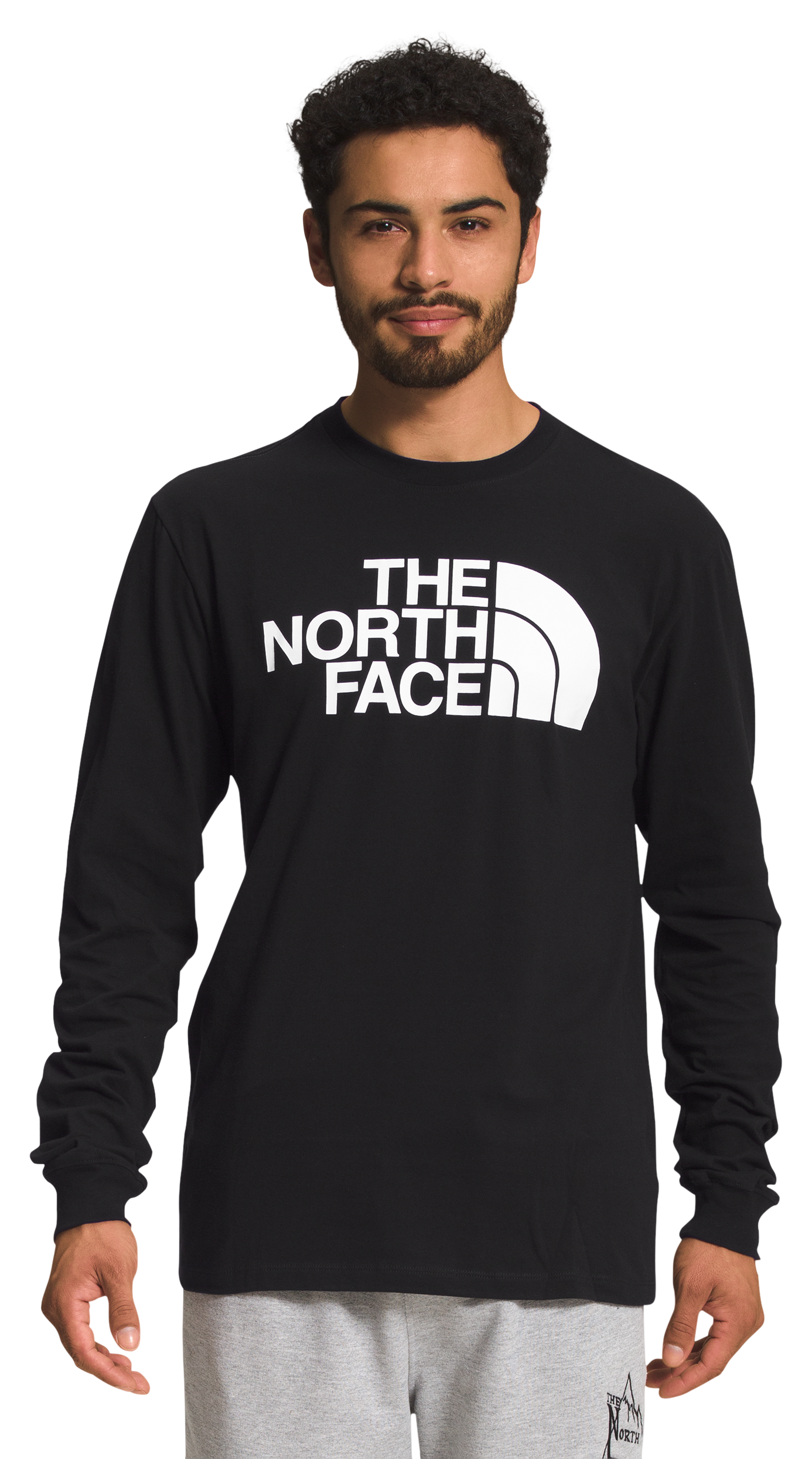 Image of The North Face Half Dome Long-Sleeve T-Shirt for Men - TNF Black/TNF White - L