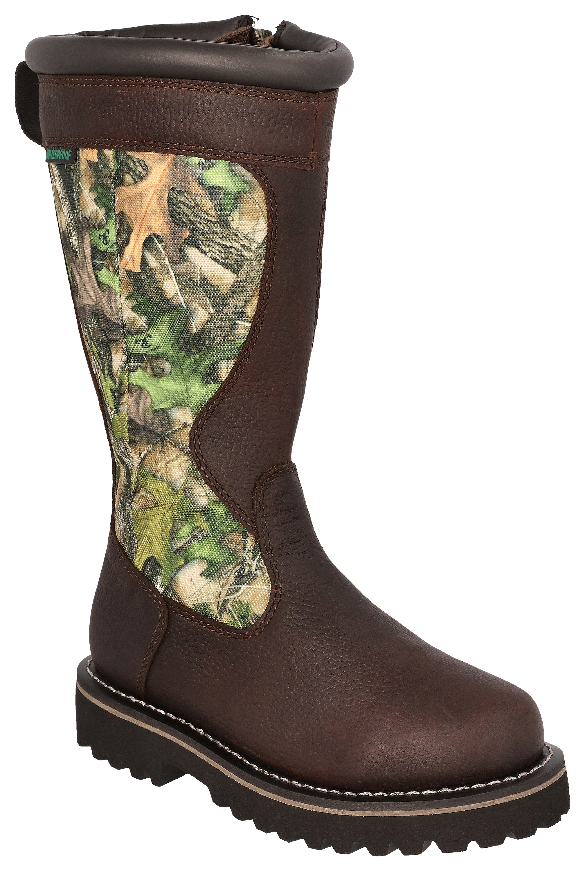 Image of RedHead Bayou III Waterproof Side-Zip Snake Boots for Kids - TrueTimber HTC Green - 12 Kids