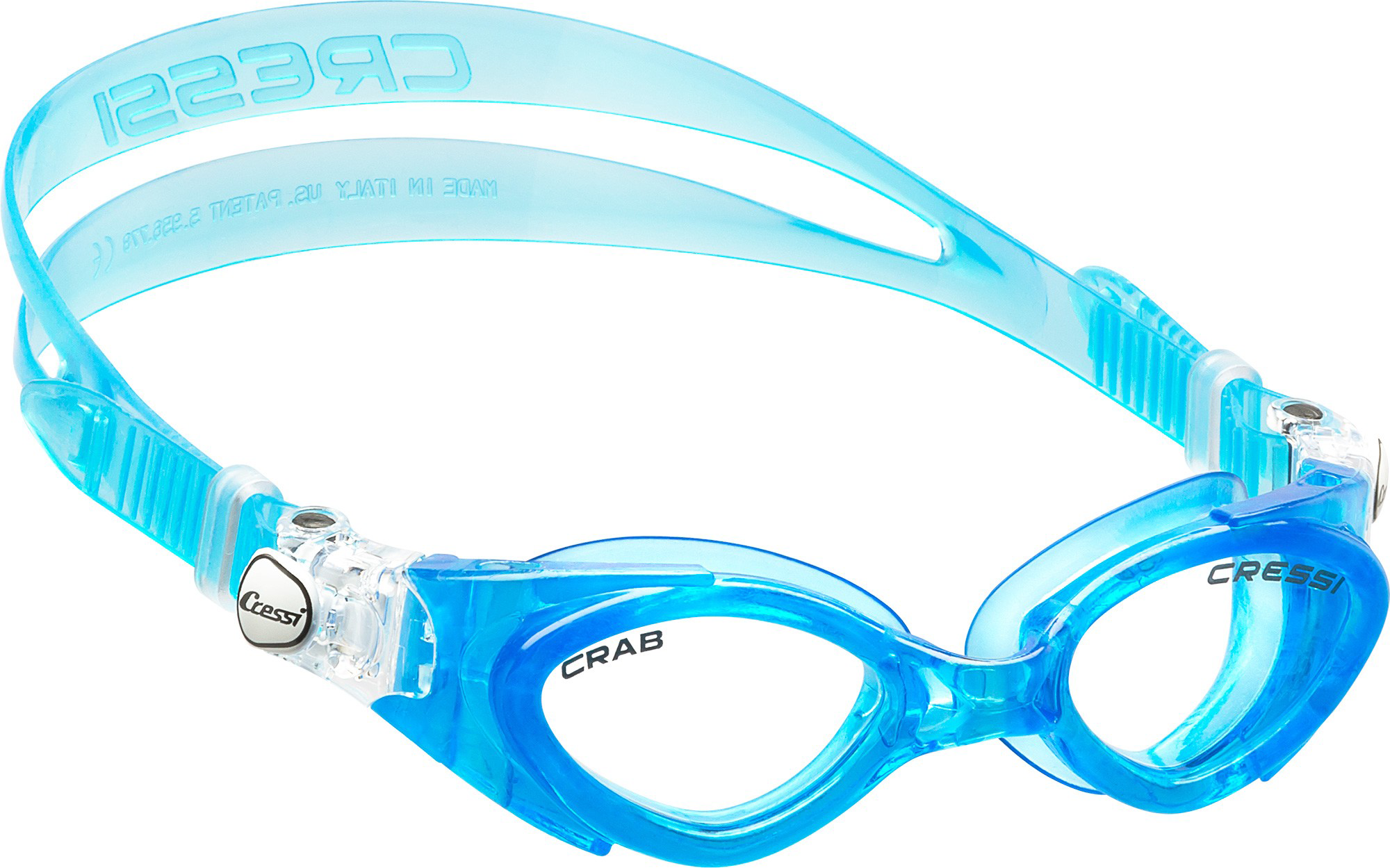 Image of Cressi Crab Swim Goggles for Kids - Light Blue/Light Blue