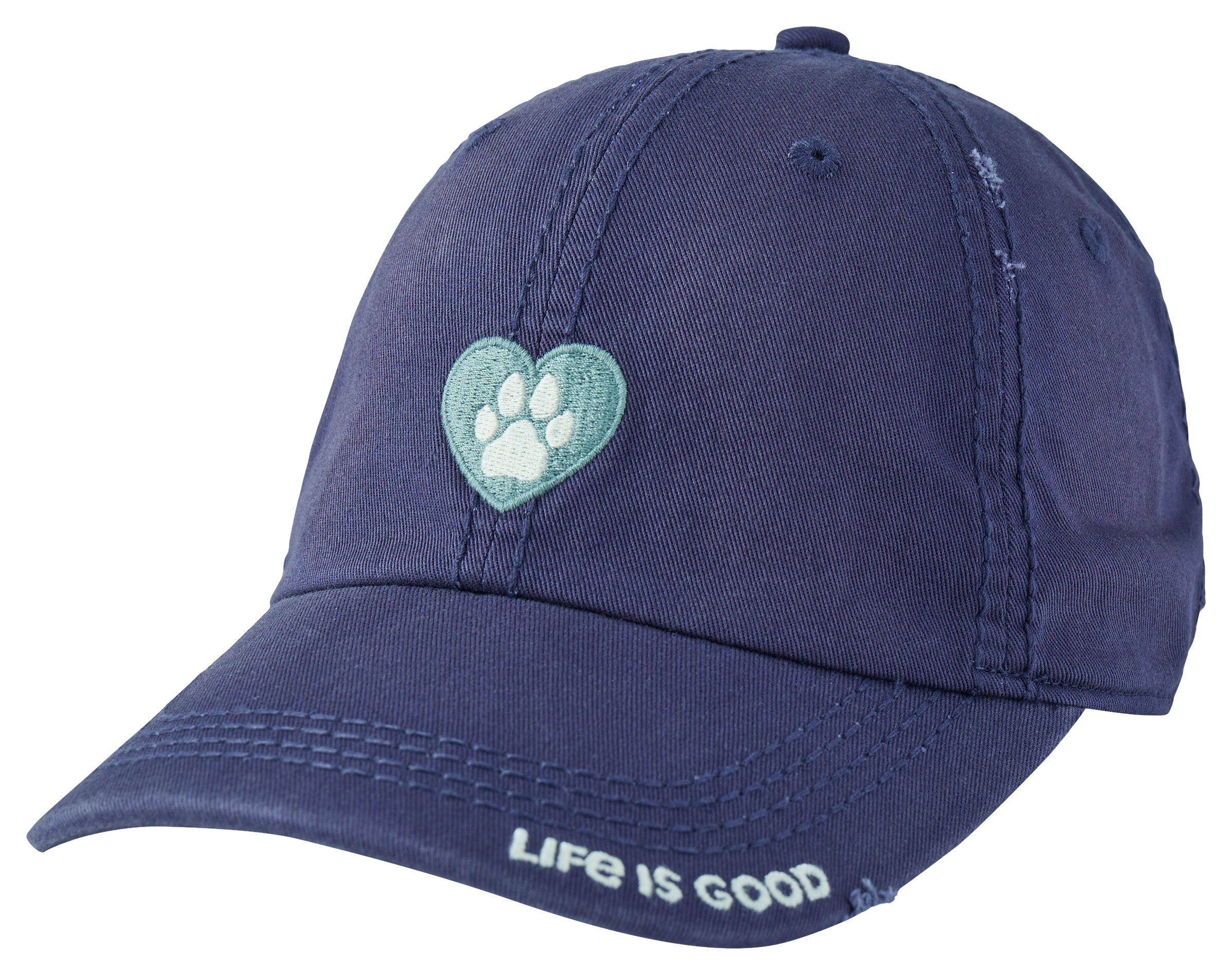 Life is Good Animal Heart Sunwashed Chill Cap