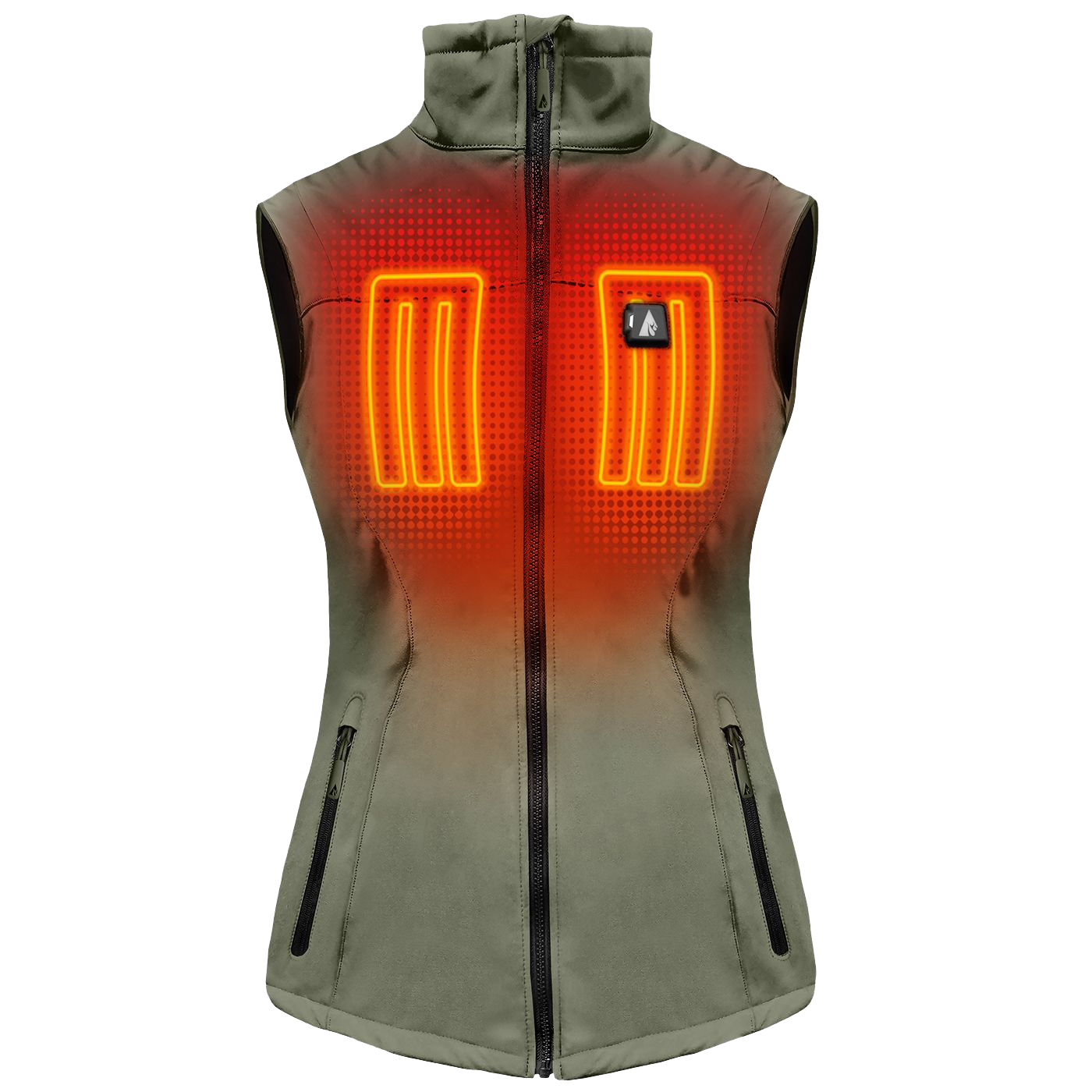 ActionHeat 5V Heated Soft Shell Vest for Ladies - Lichen Green