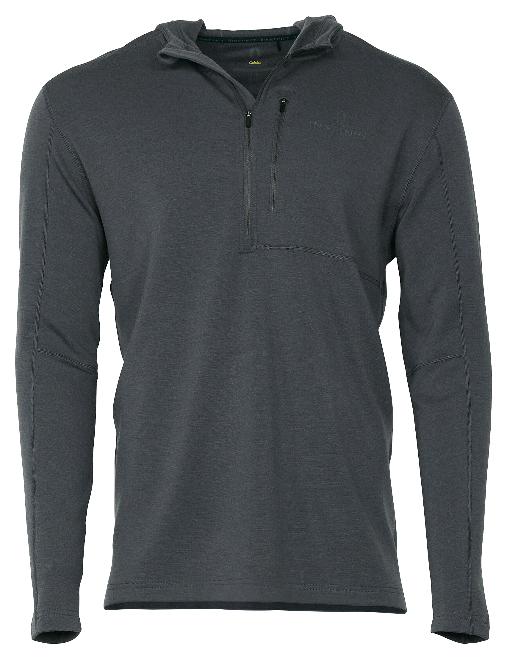 Image of Cabela's Instinct Merino Wool Hoodie for Men - Flint - M