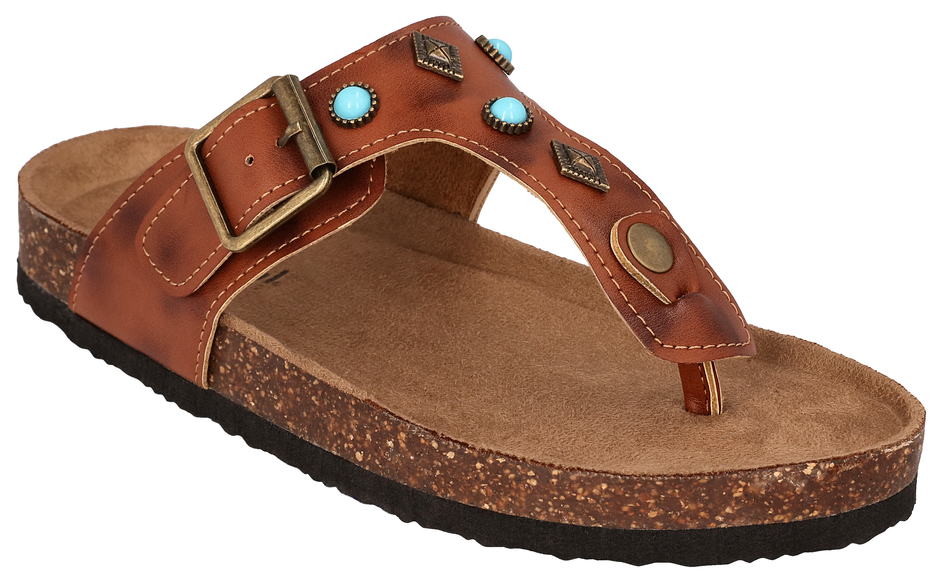 Natural Reflections Jeweled Thong Sandals for Ladies
