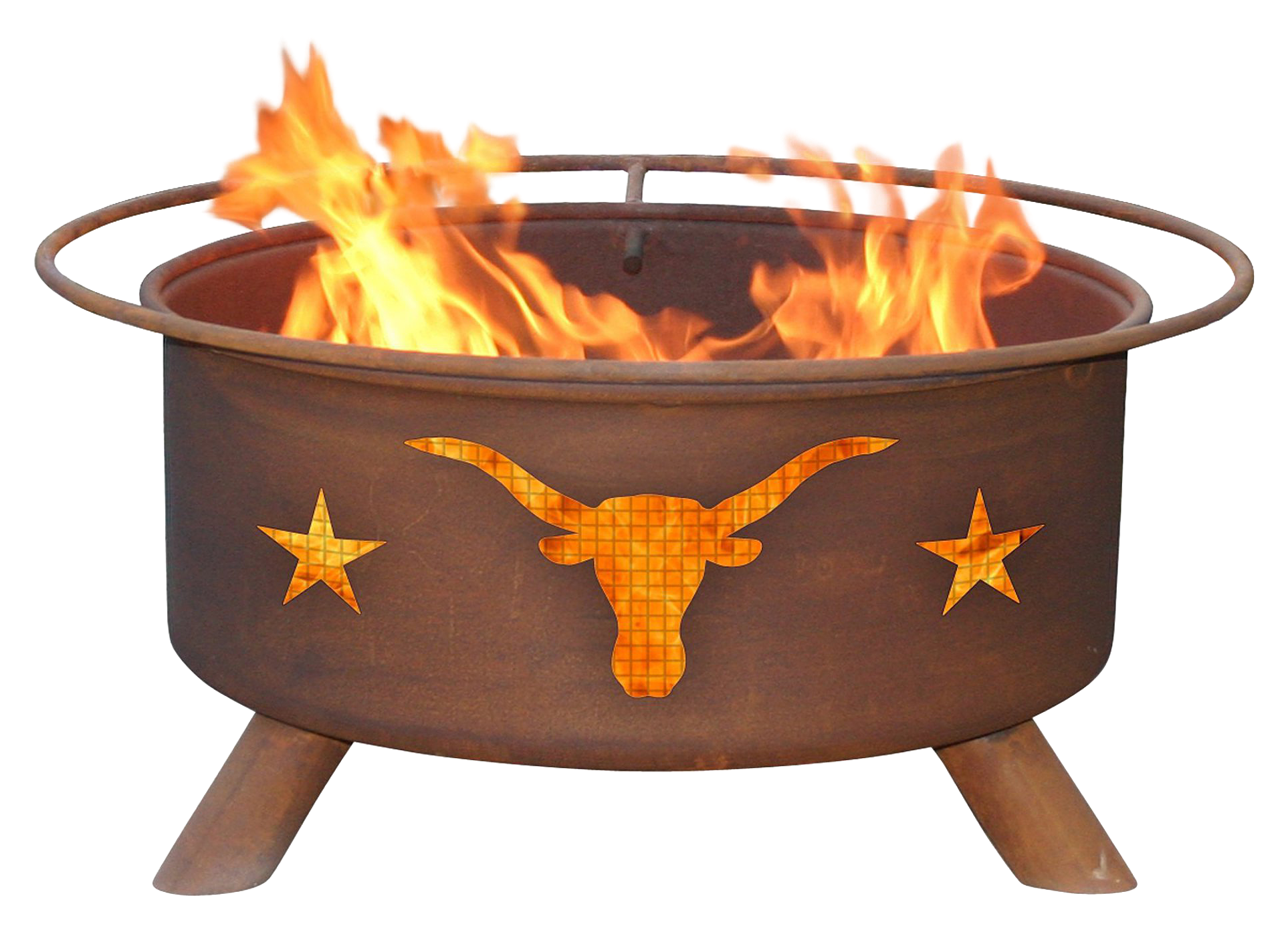 Patina Texas Longhorn Fire Pit