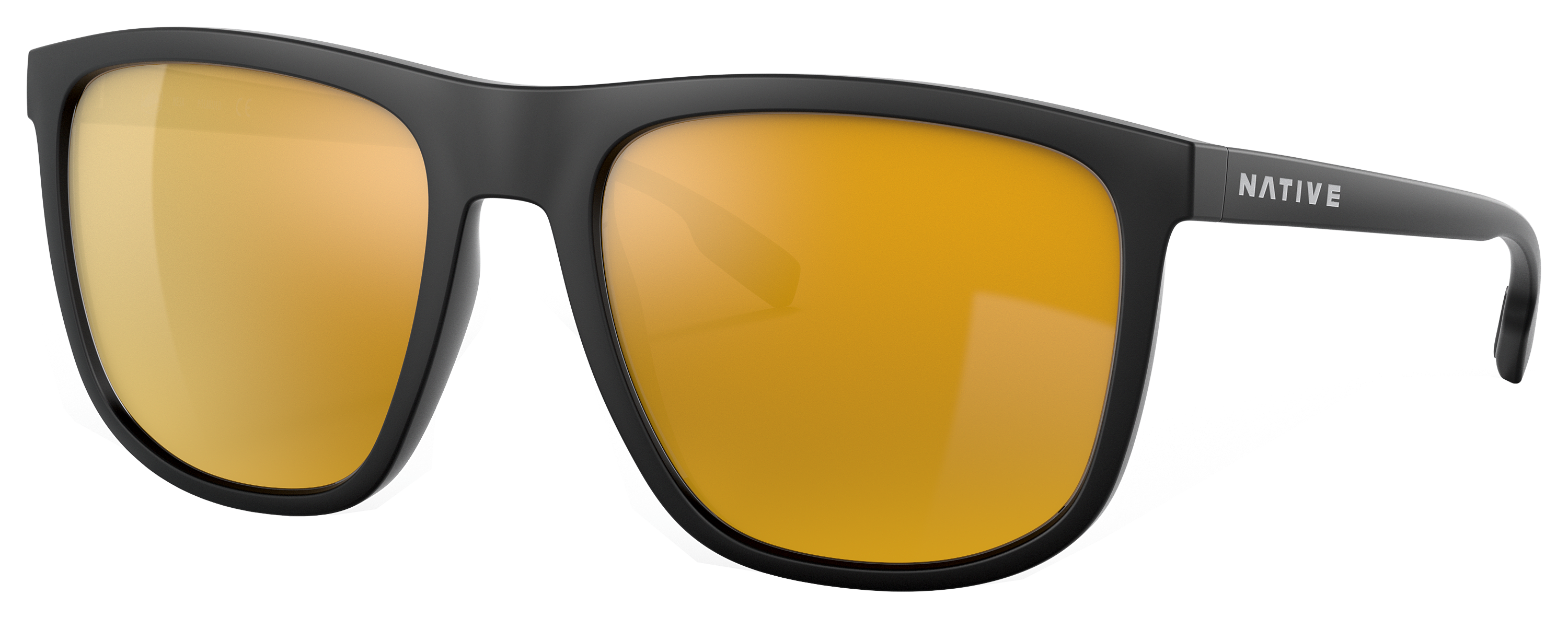 Image of Native Eyewear Mesa XD9036 Polarized Sunglasses - Matte Black/Bronze Reflex Mirror - X-Large