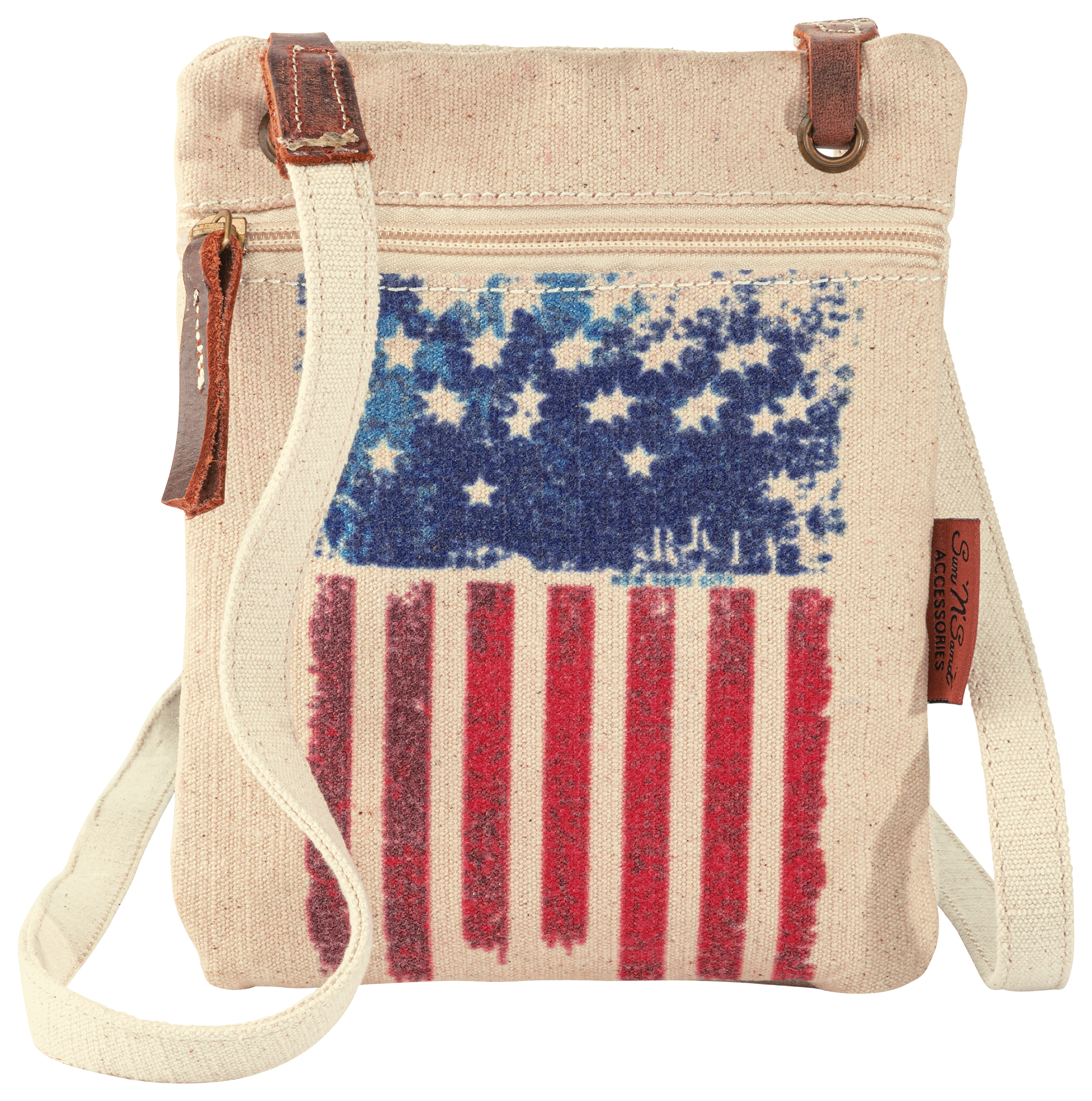 SUN 'N' SAND Vintage Flag Crossbody Bag for Ladies