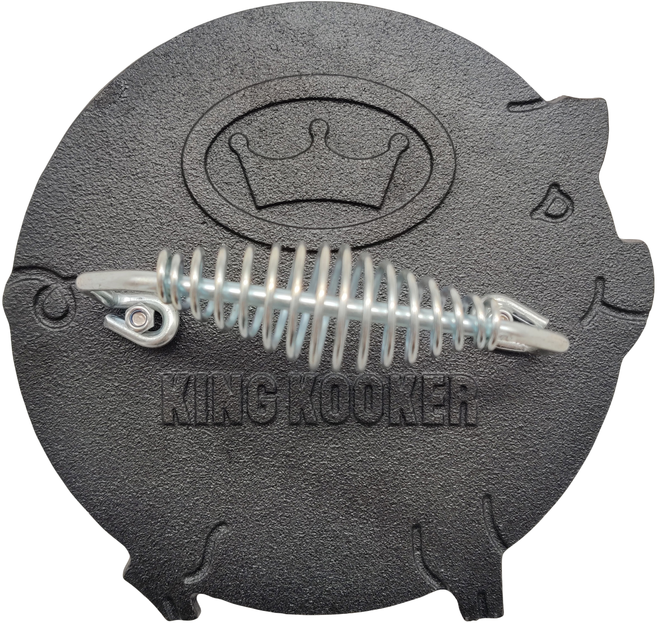 Image of King Kooker Pre-Seasoned Cast-Iron Pig-Shaped Bacon Press