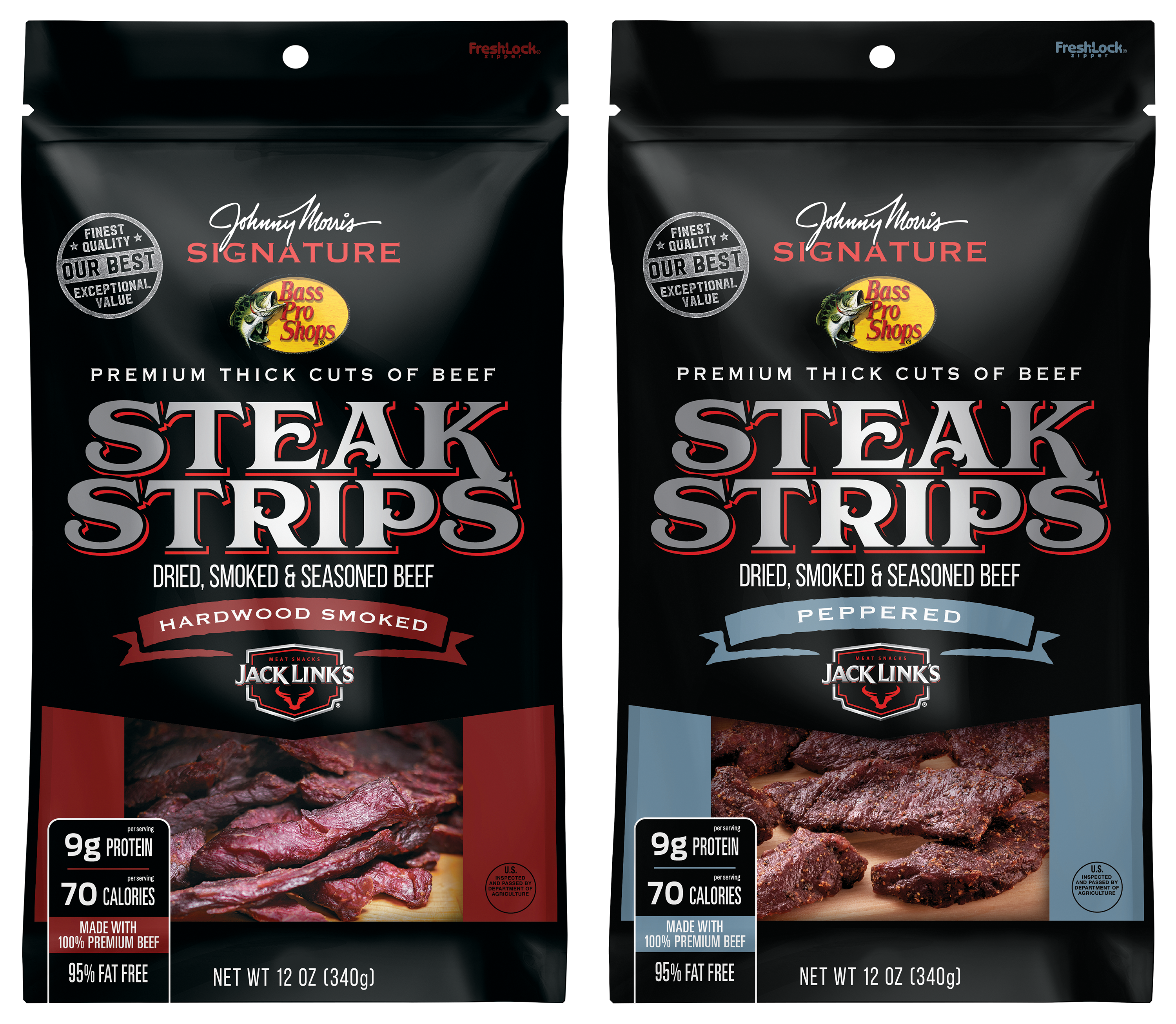 Bass Pro Shops Johnny Morris Signature Steak Strips Original And Peppered 2 Pack Combo