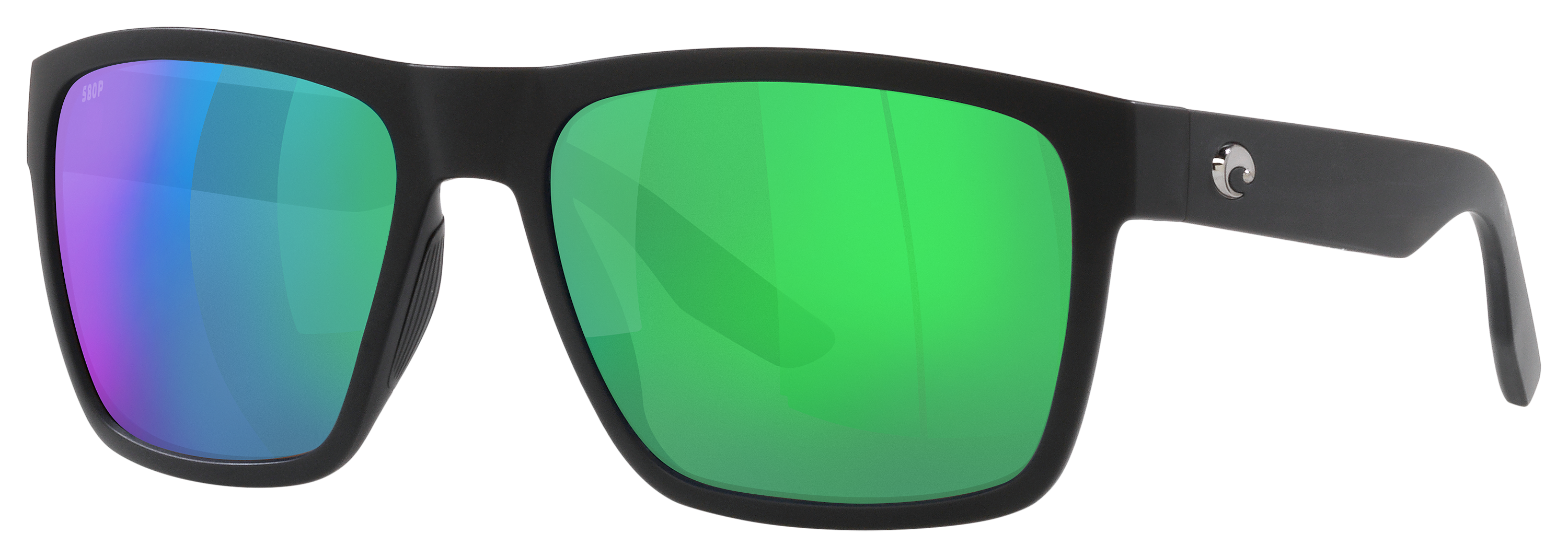 Costa Del Mar Paunch XL 580P Polarized Sunglasses - Matte Black/Green Mirror - XX-Large