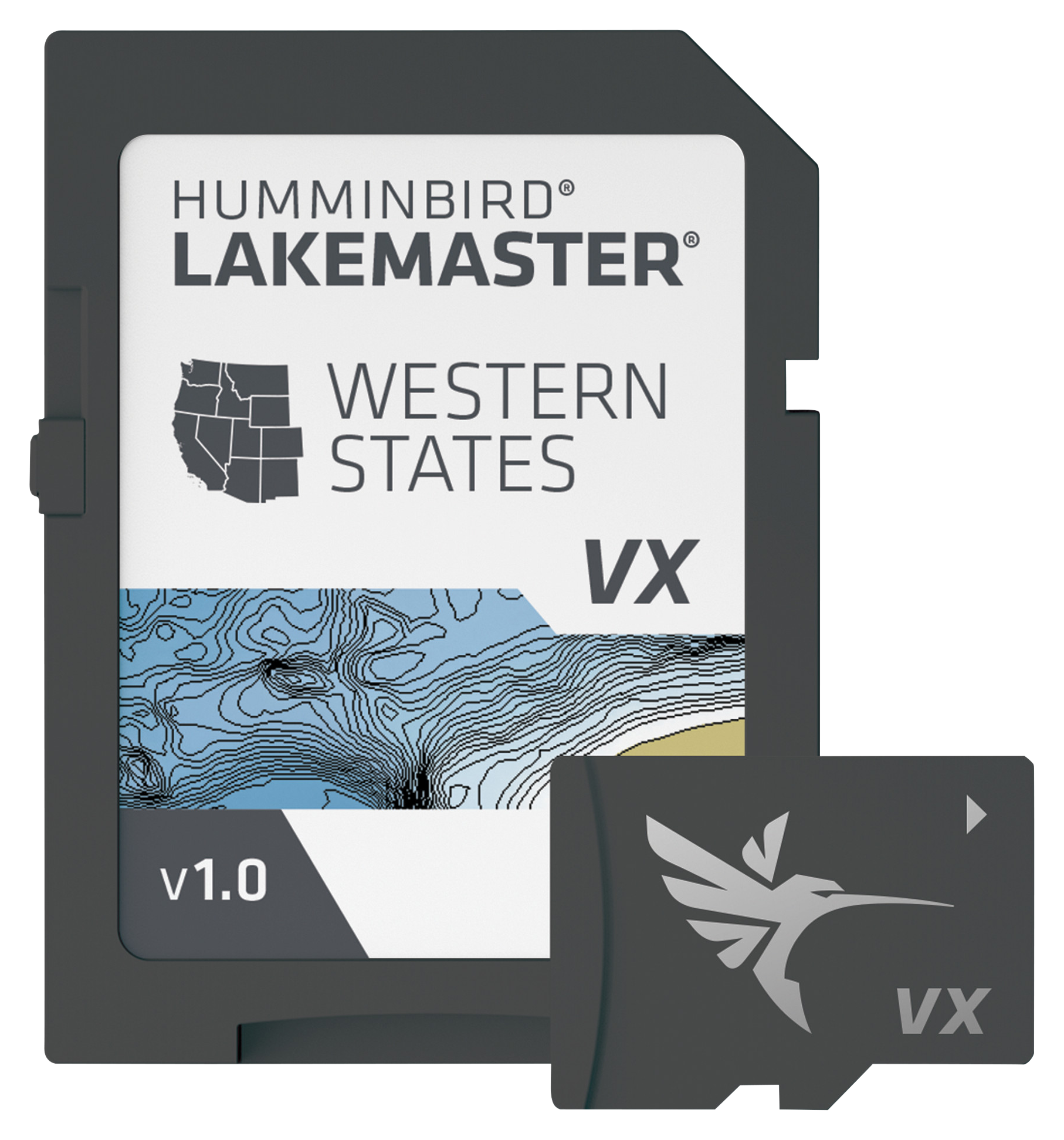 Image of Humminbird LakeMaster VX Digital Map Chart Card - West States