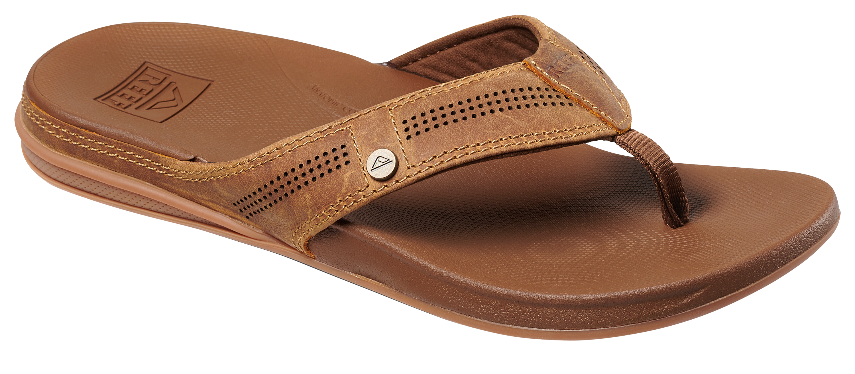 Image of Reef Cushion Lux Sandals for Men - Toffee