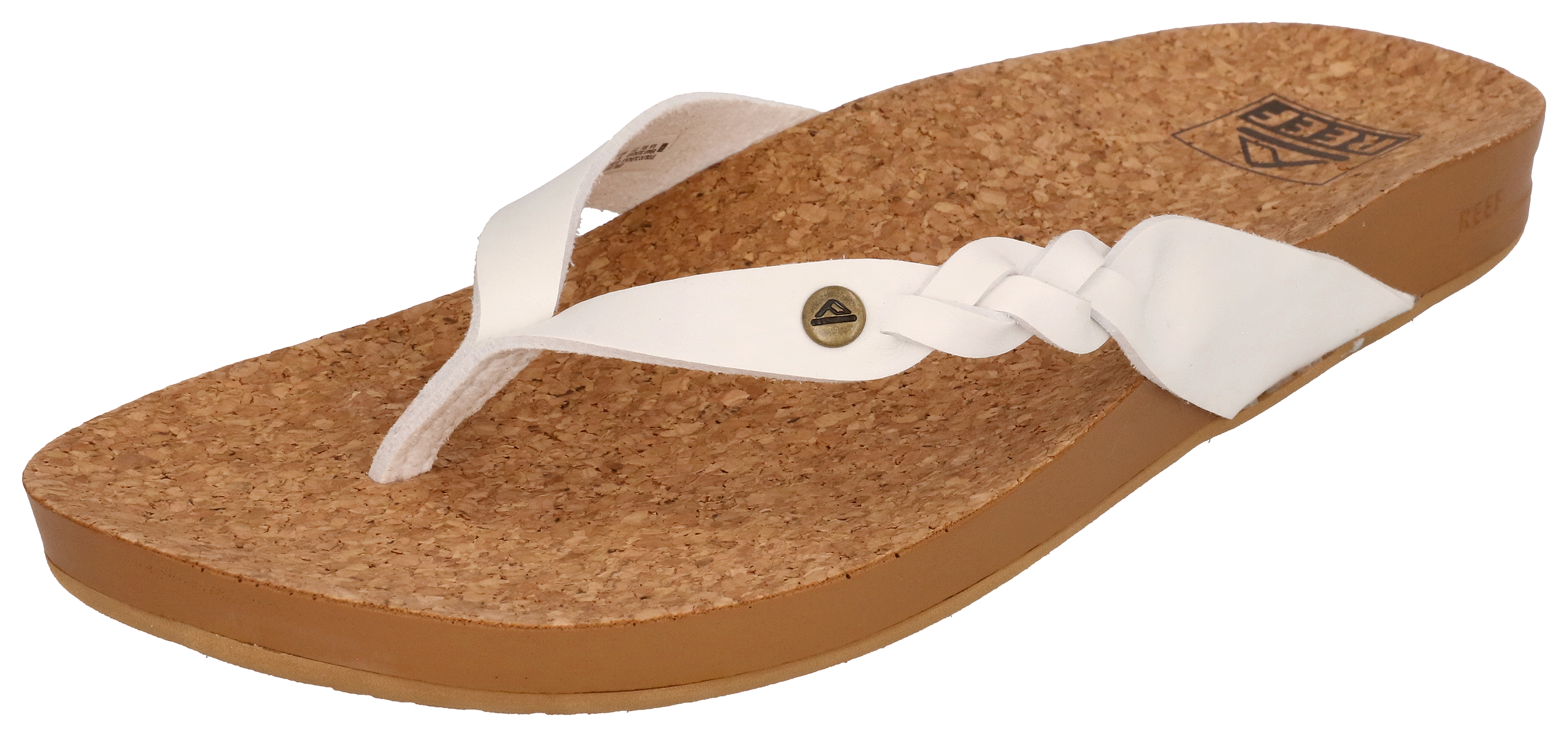 Image of Reef Cushion Court Twist Sandals for Ladies - White