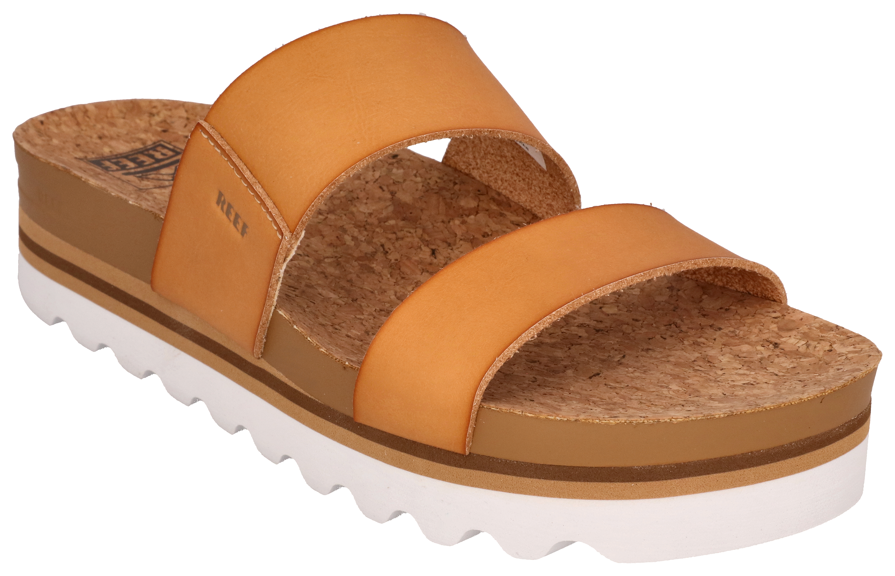 Image of Reef Cushion Vista Hi Slide Sandals for Ladies - Natural