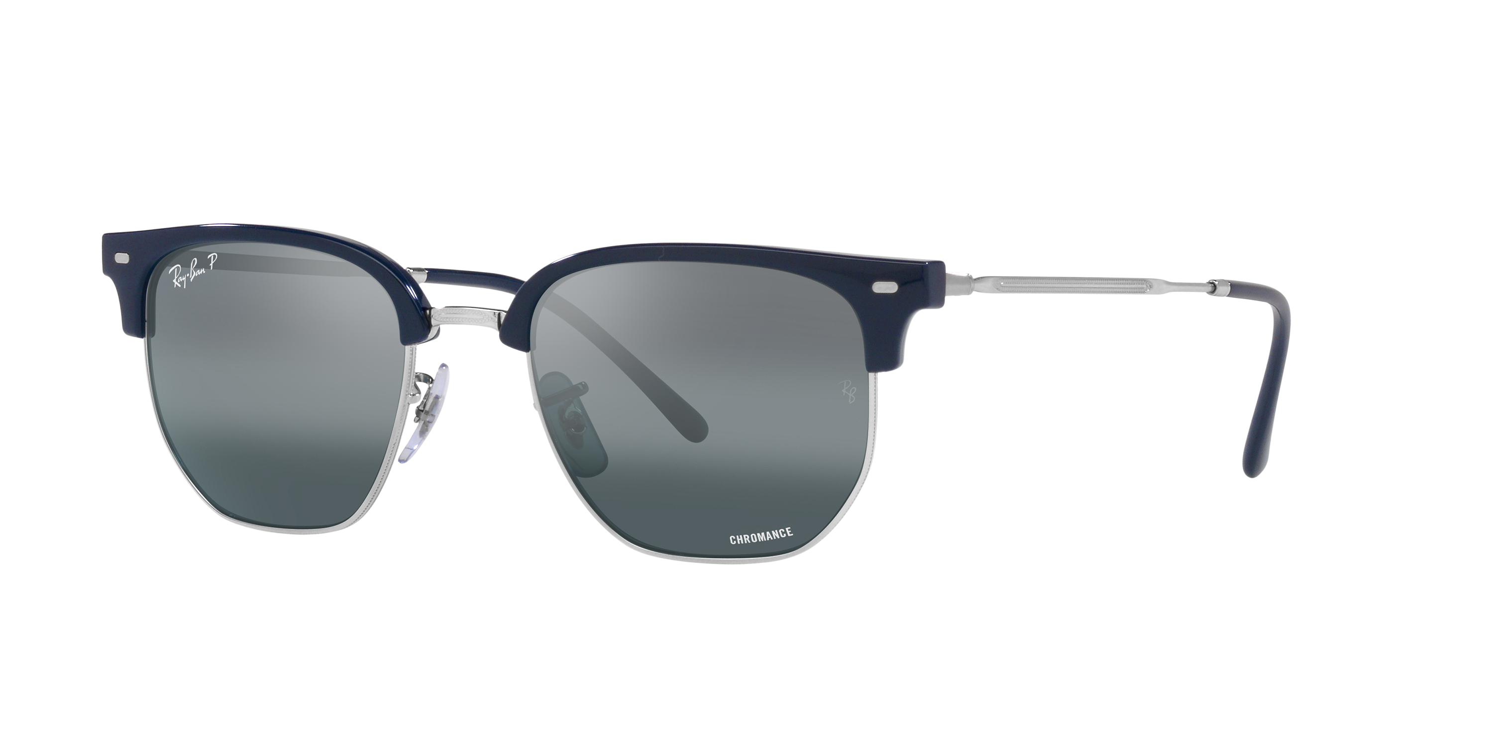 RAY-BAN New Clubmaster RB4416 Chromance Mirror Glass Polarized Sunglasses