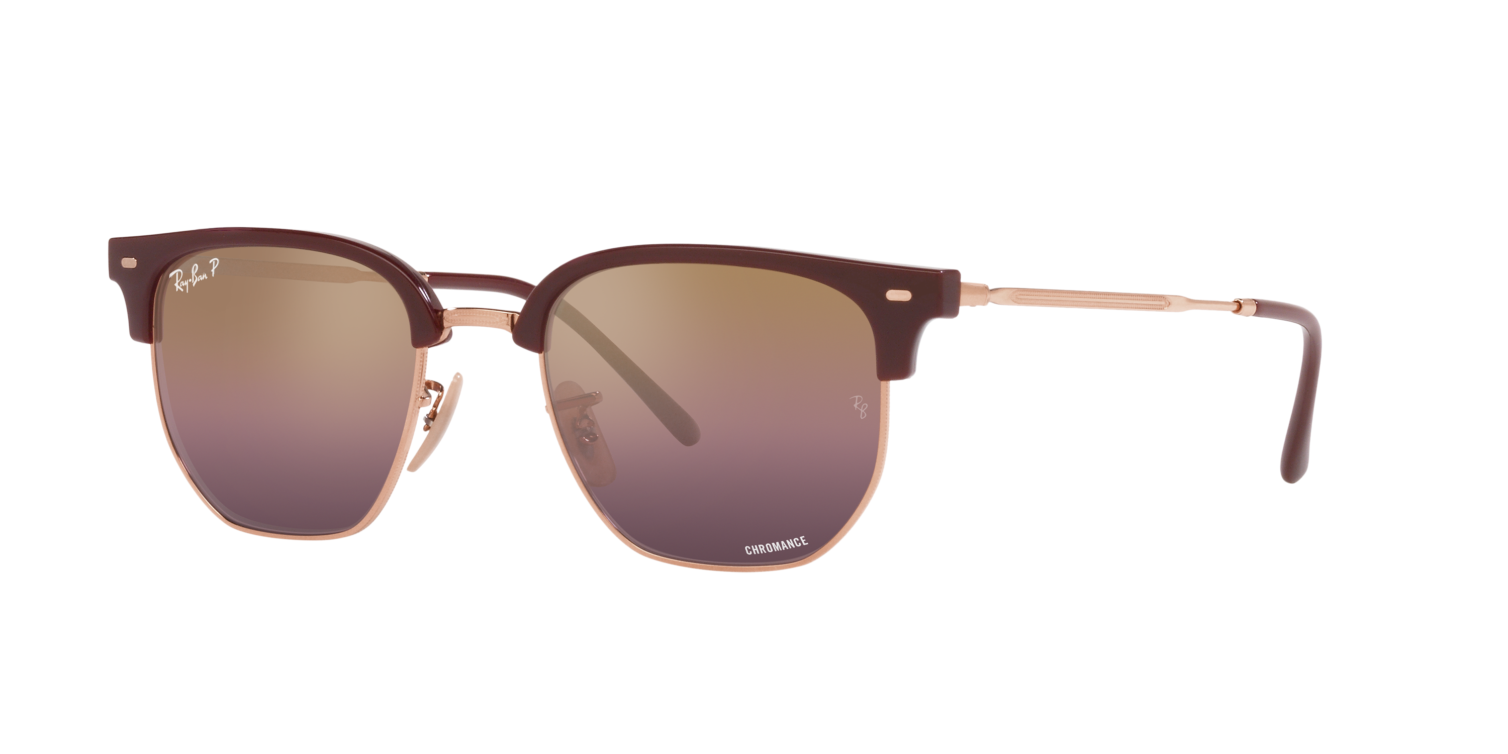 RAY-BAN New Clubmaster RB4416 Chromance Mirror Glass Polarized Sunglasses