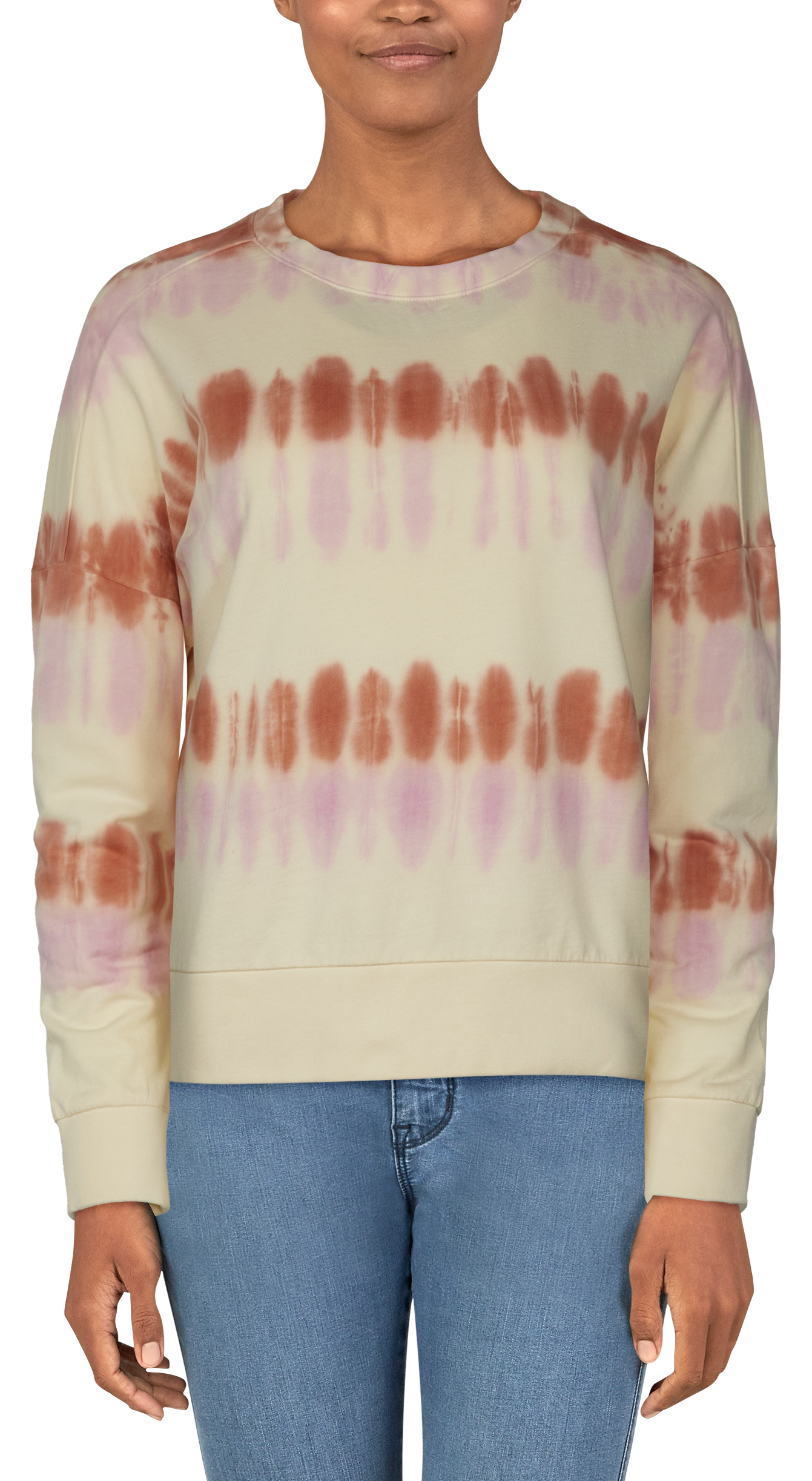 Natural Reflections Tie Dye Long-Sleeve Sweatshirt for Ladies                                                                   