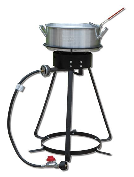 King Kooker Portable Propane Outdoor Cooker with 10-Quart Aluminum Fry Pan