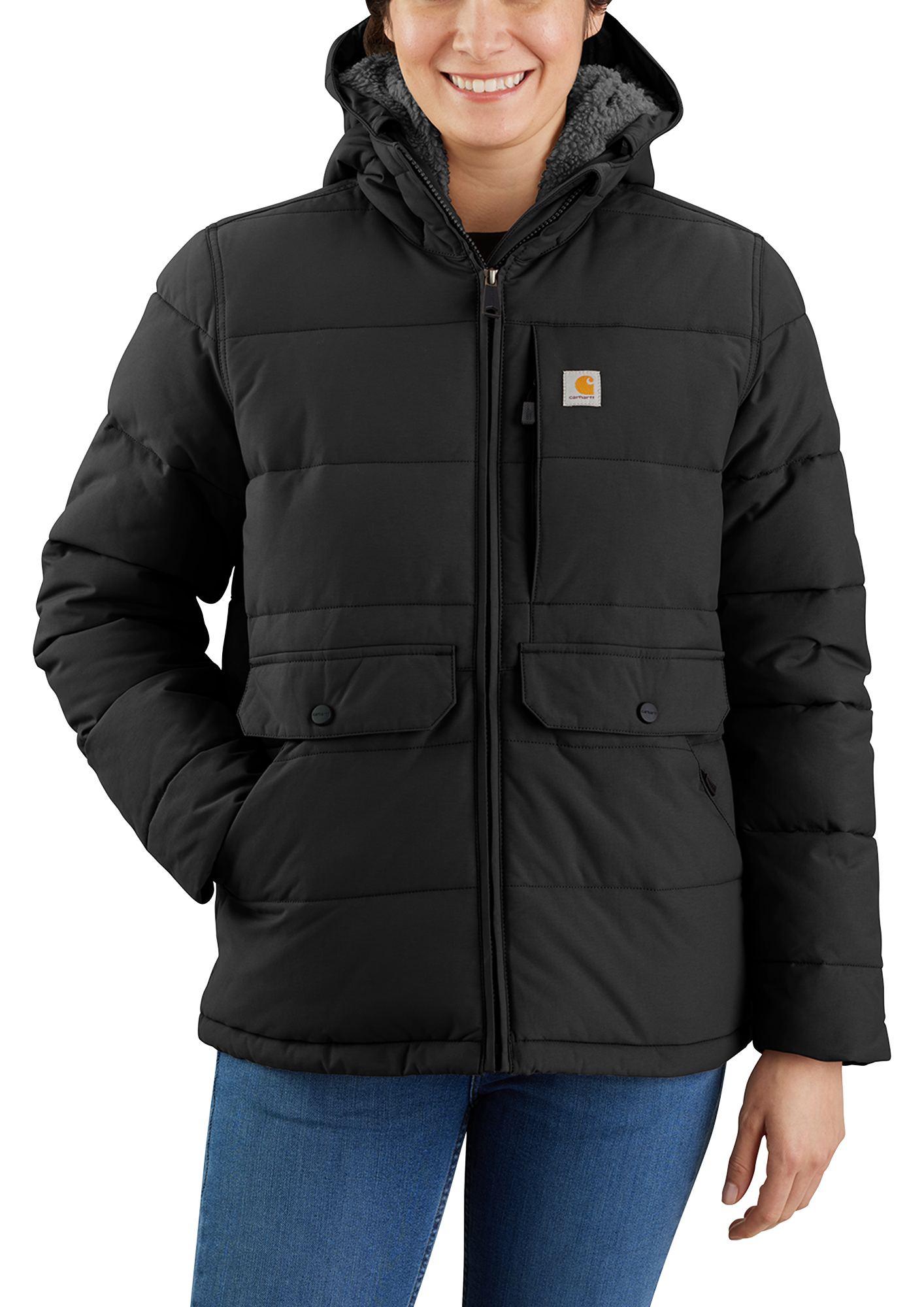 Image of Carhartt Montana Relaxed-Fit Insulated Jacket for Ladies - Black - S