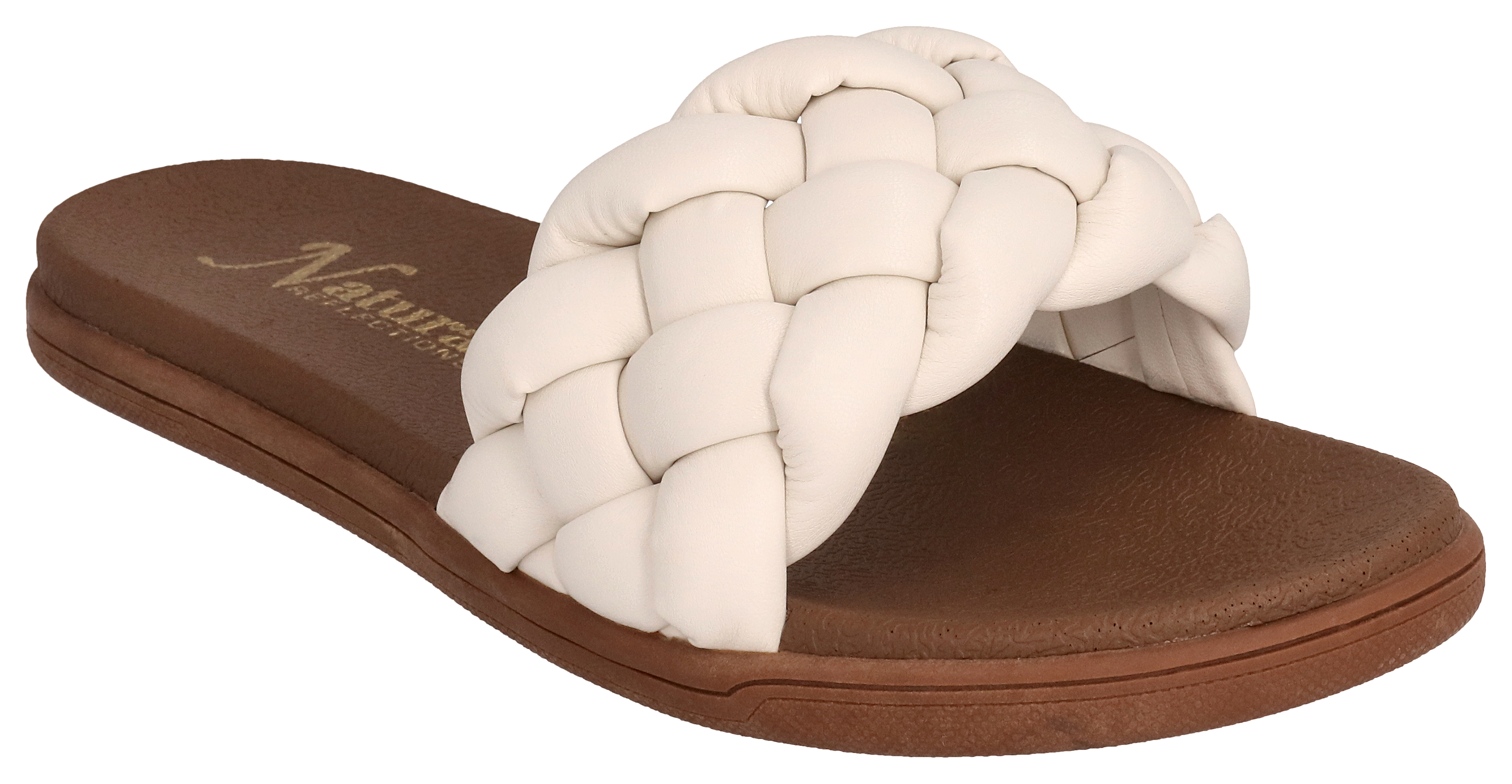 Natural Reflections Addy Braided Sandals for Ladies - White
