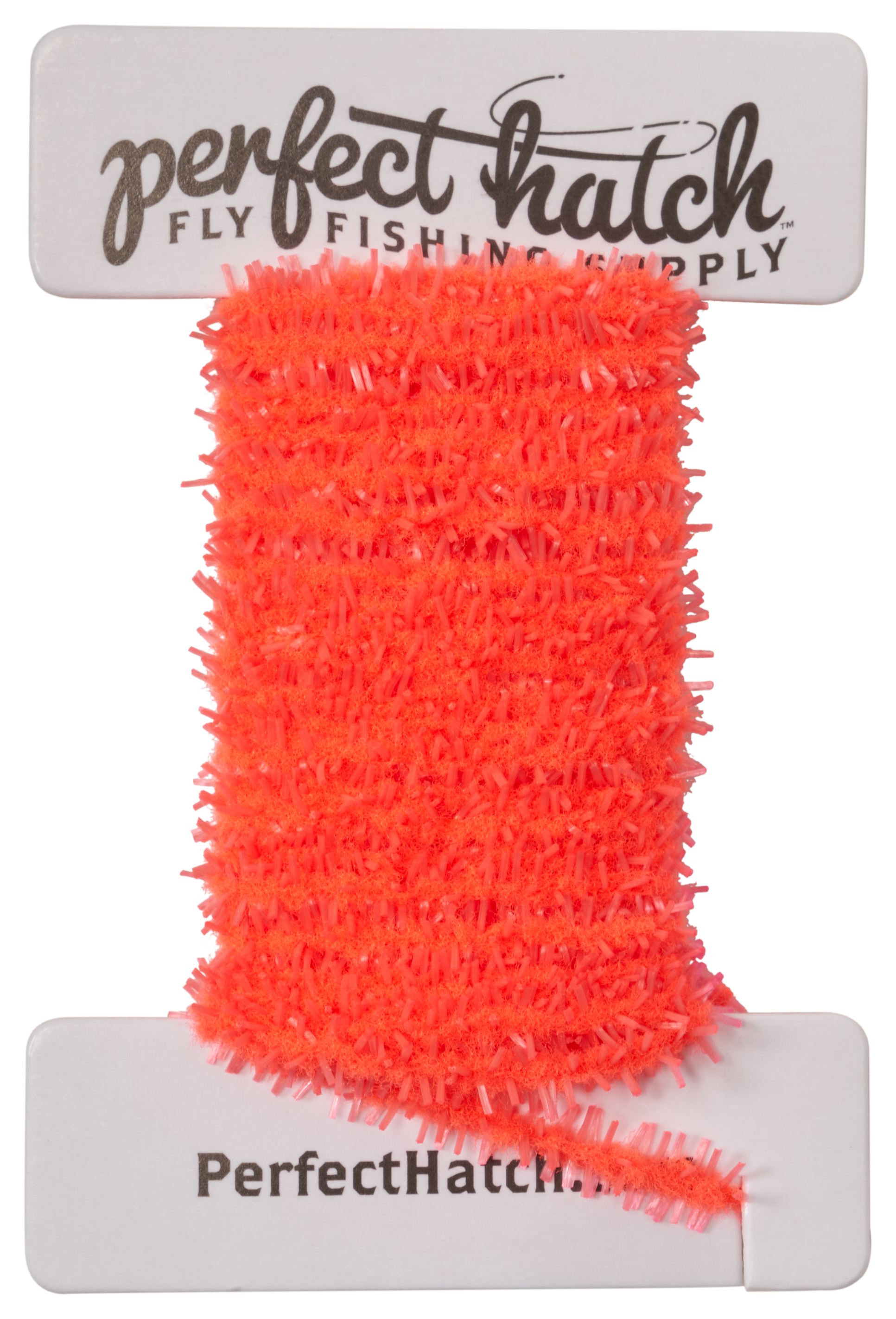 Image of Perfect Hatch Gummy Chenille - Fluorescent Fire Orange - 3 mm