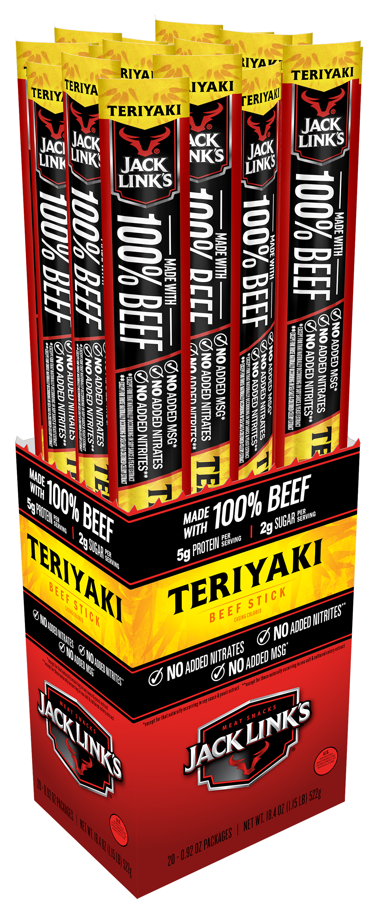 Image of Jack Link's Teriyaki Beef Sticks - 20 Pack