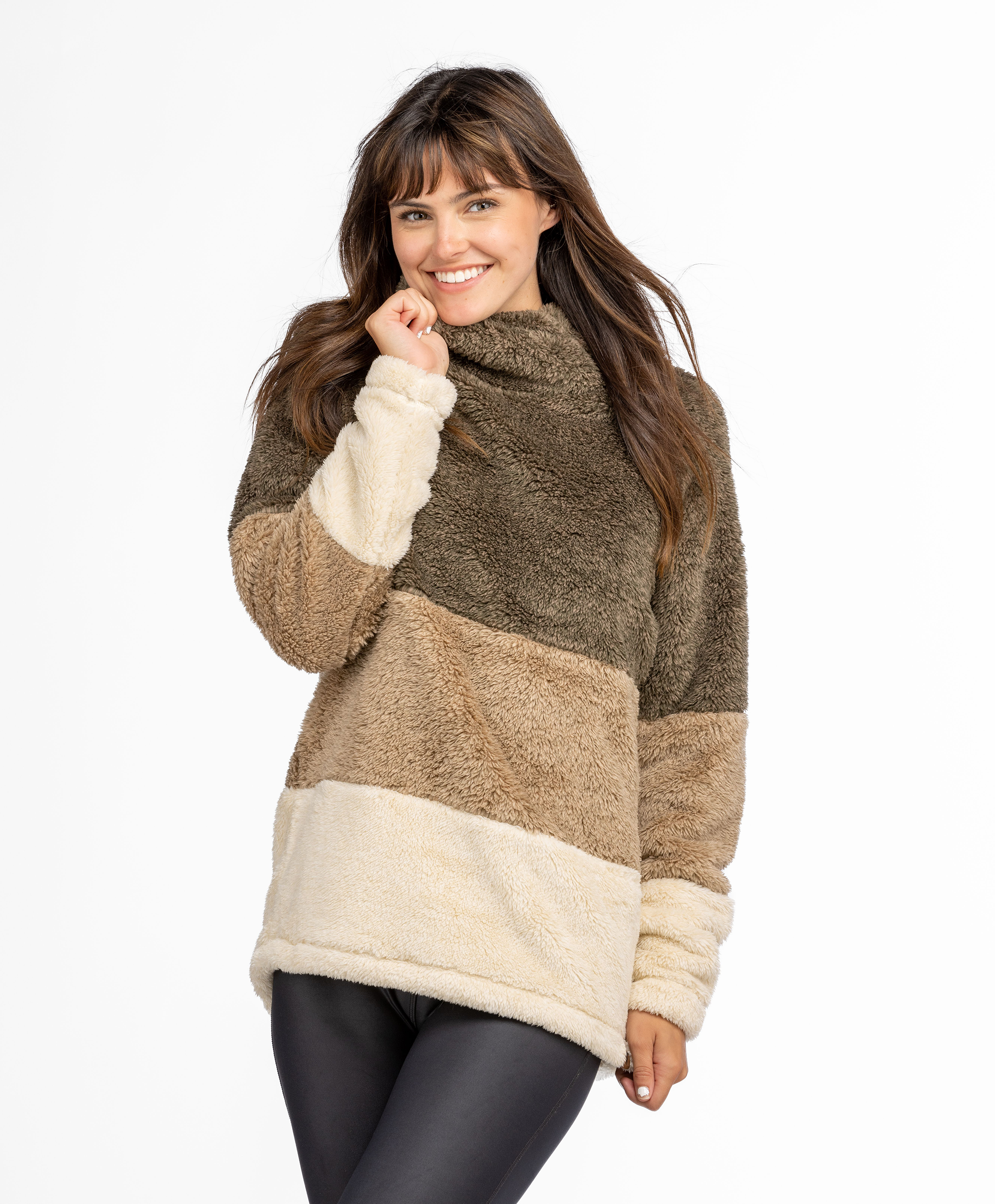 LIV Outdoor Ember Colorblock Pullover for Ladies - Ash Combo - L