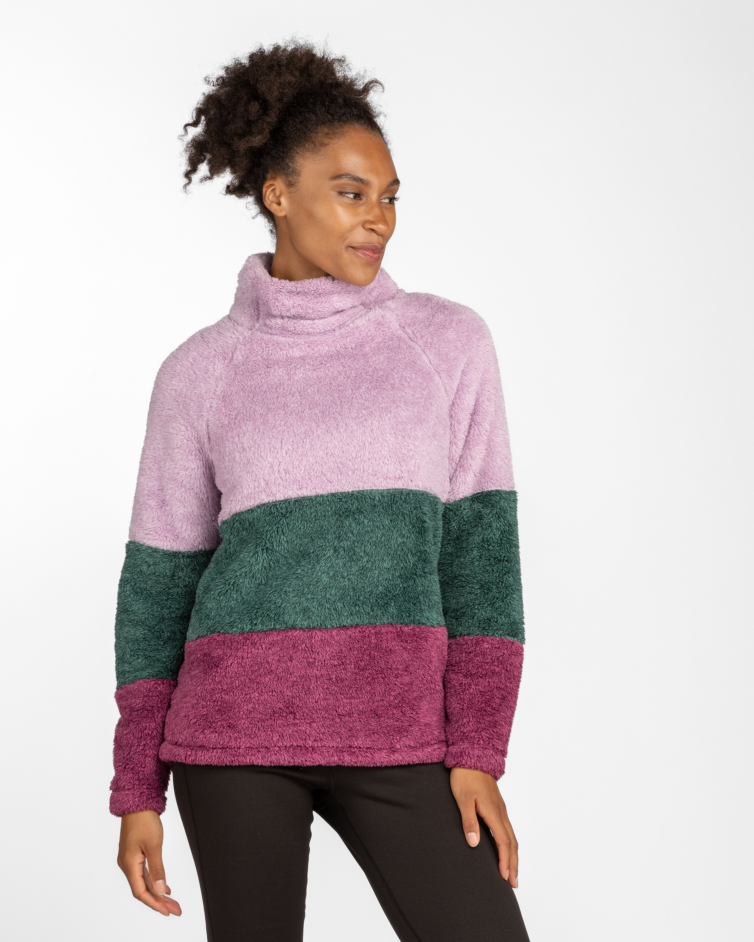 LIV Outdoor Ember Colorblock Pullover for Ladies - Ponderosa Pine Combo - M