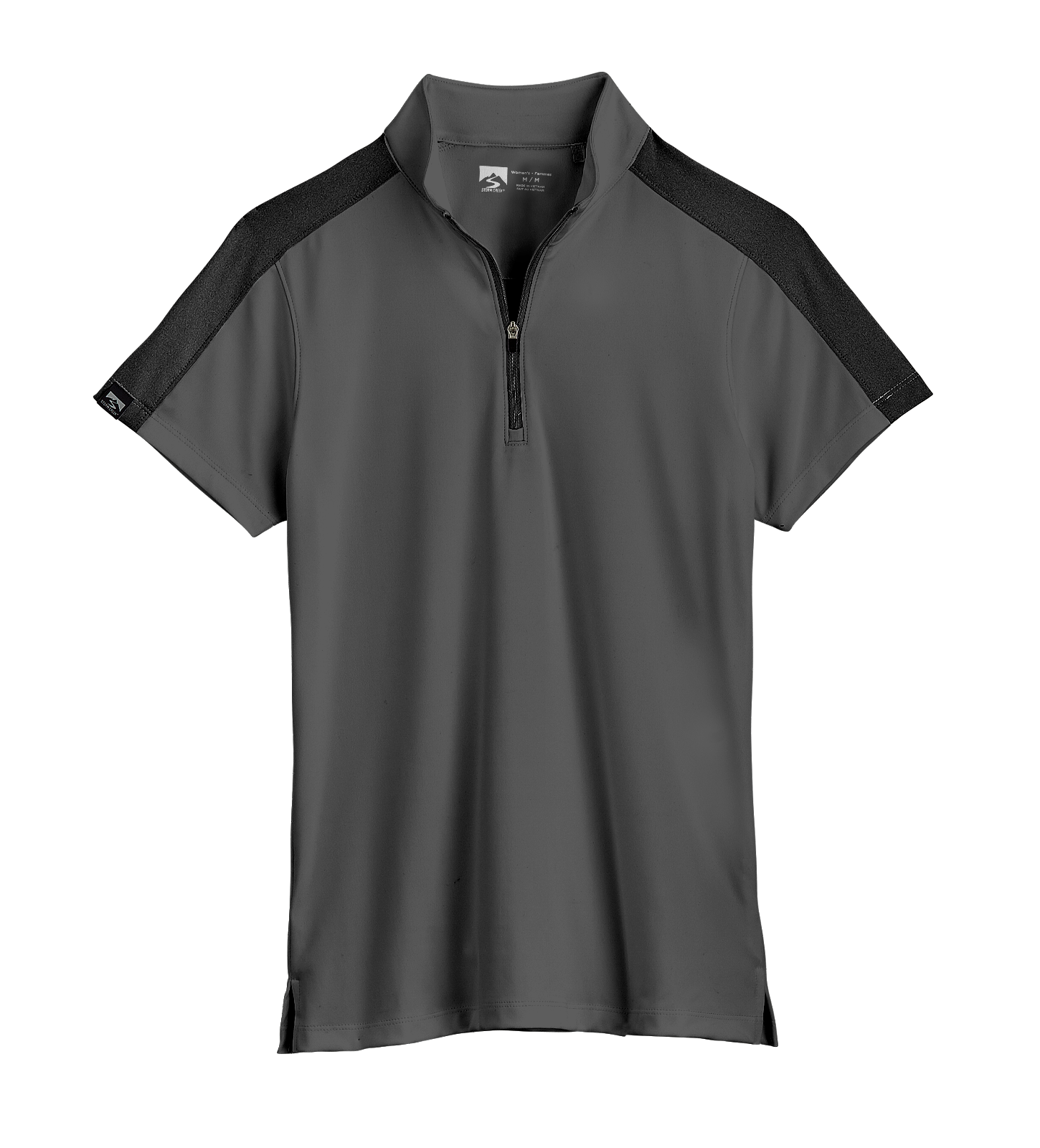 Storm Creek Activator Short-Sleeve Polo Shirt for Ladies - Dark Heather Gray/Black - XS