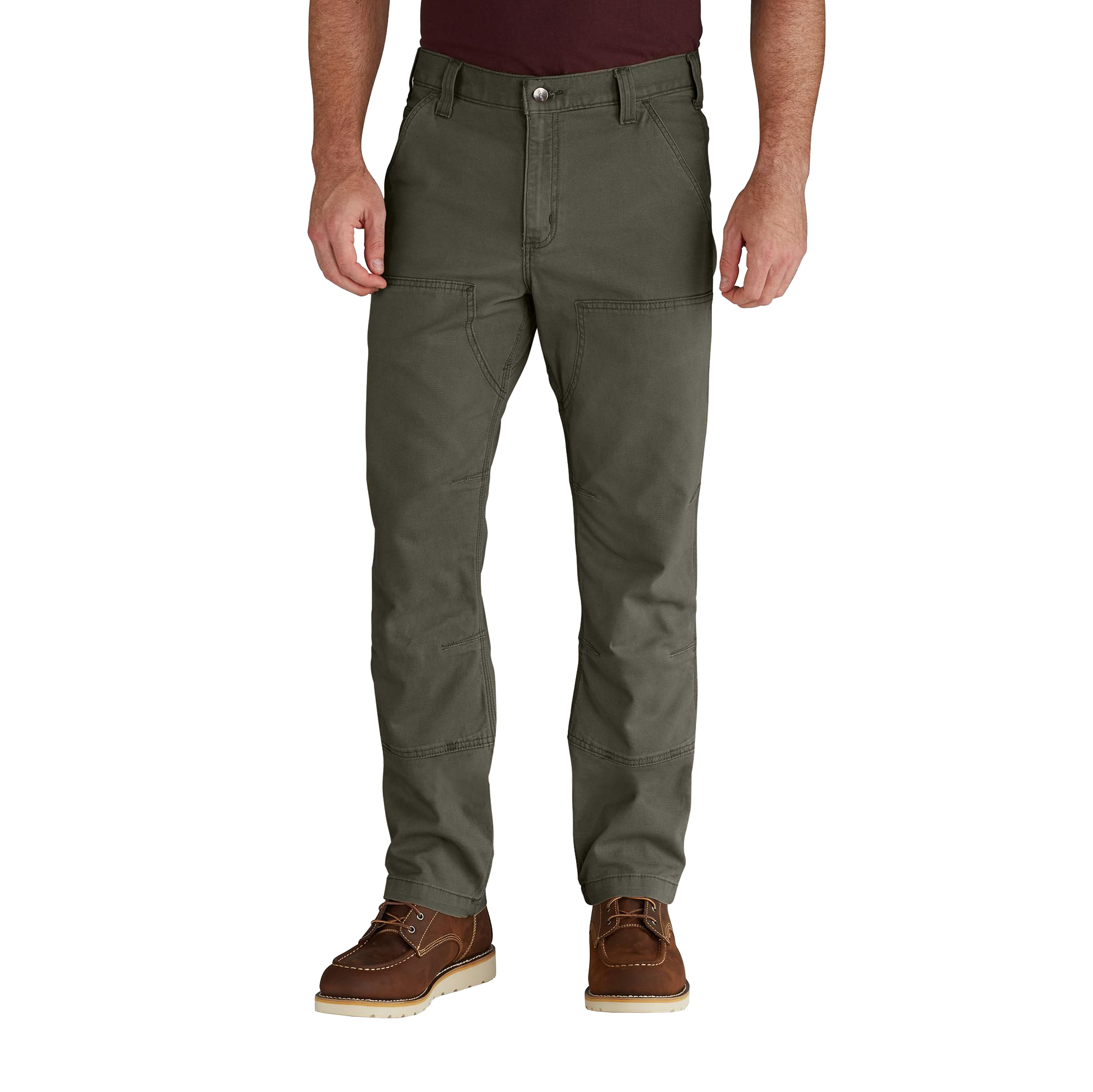 Image of Carhartt Relaxed Straight Rigby Double-Front Dungarees- Moss - 46x30