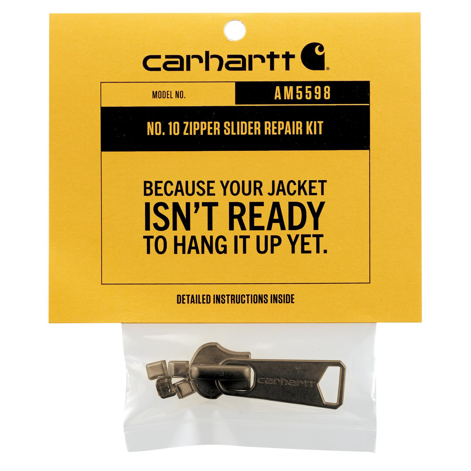 Image of Carhartt No. 10 Zipper Slider Repair Kit - Antique Brass
