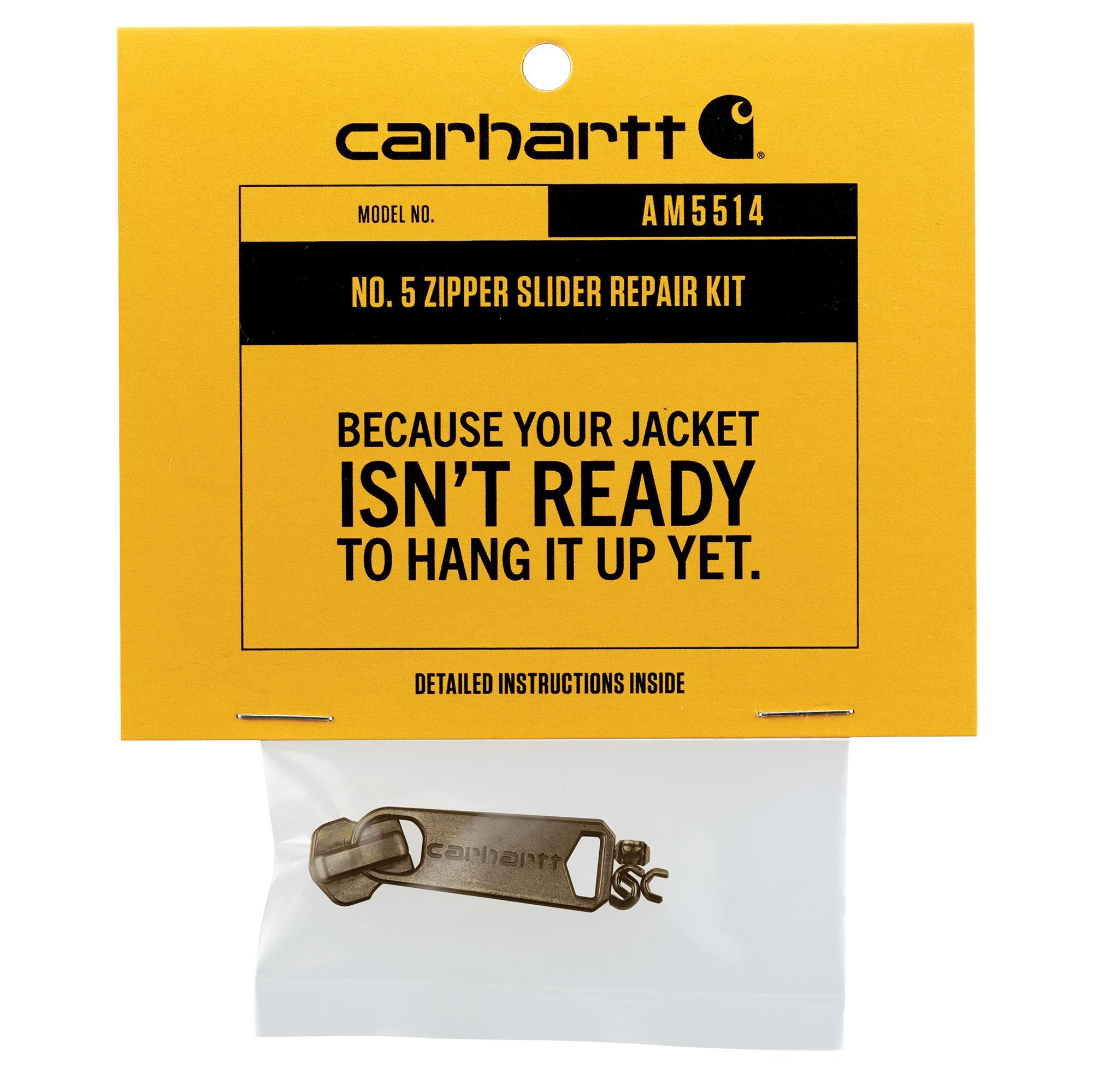 Image of Carhartt #5 Zipper Slider Repair Kit - Antique Brass