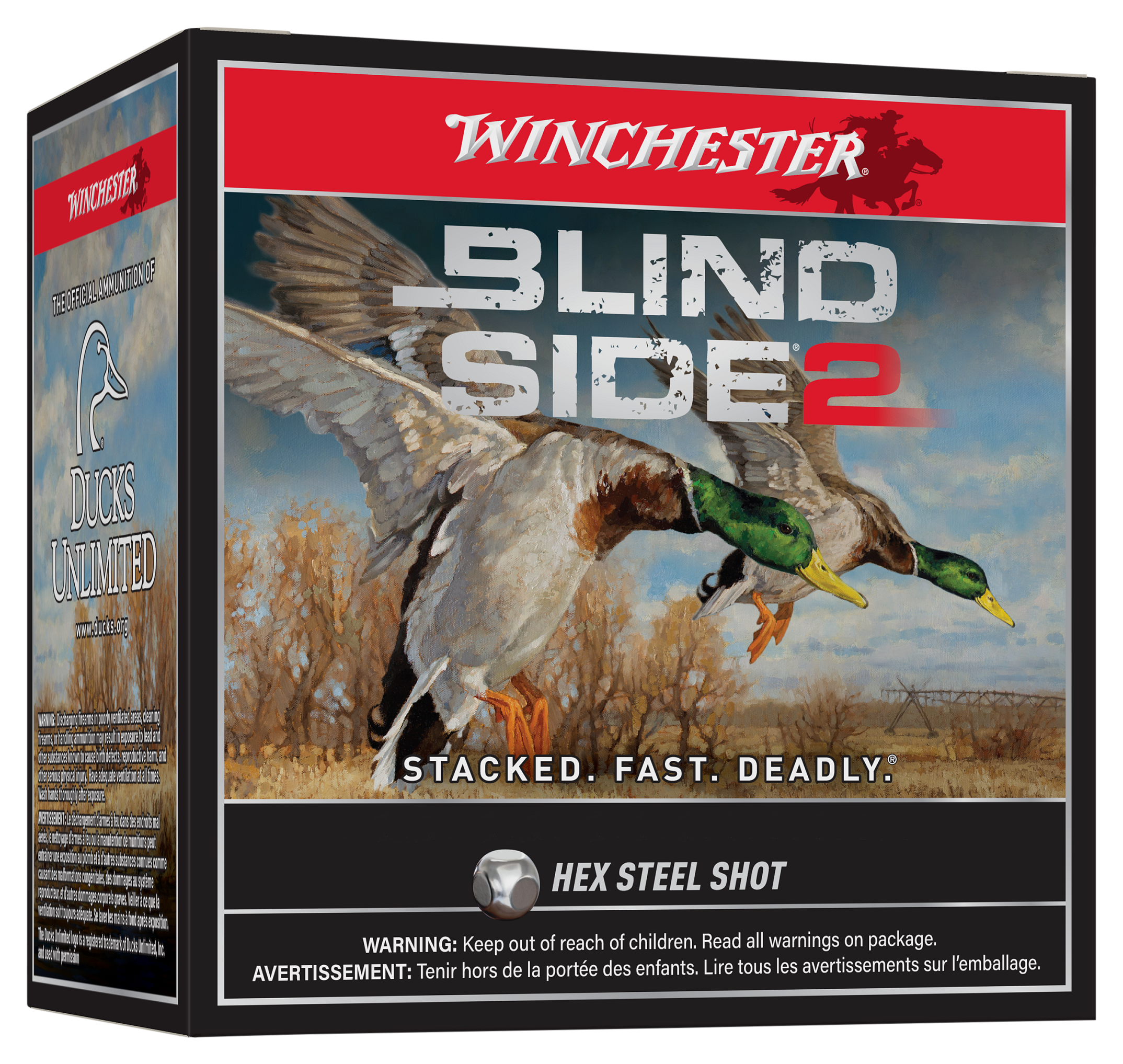 Winchester Blind Side 2 Waterfowl Hex Steel Shotshells - 12 Gauge - #3 - 3" - 25 Rounds