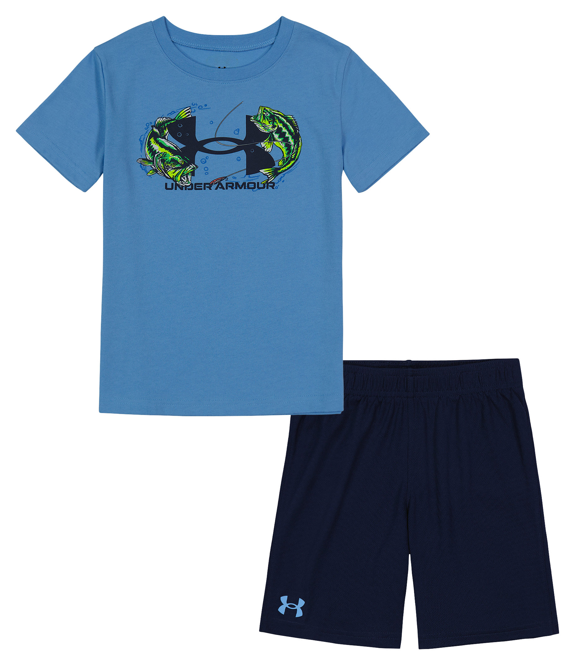 Under Armour Double Bass Icon Short-Sleeve T-Shirt and Shorts Set for  Toddlers