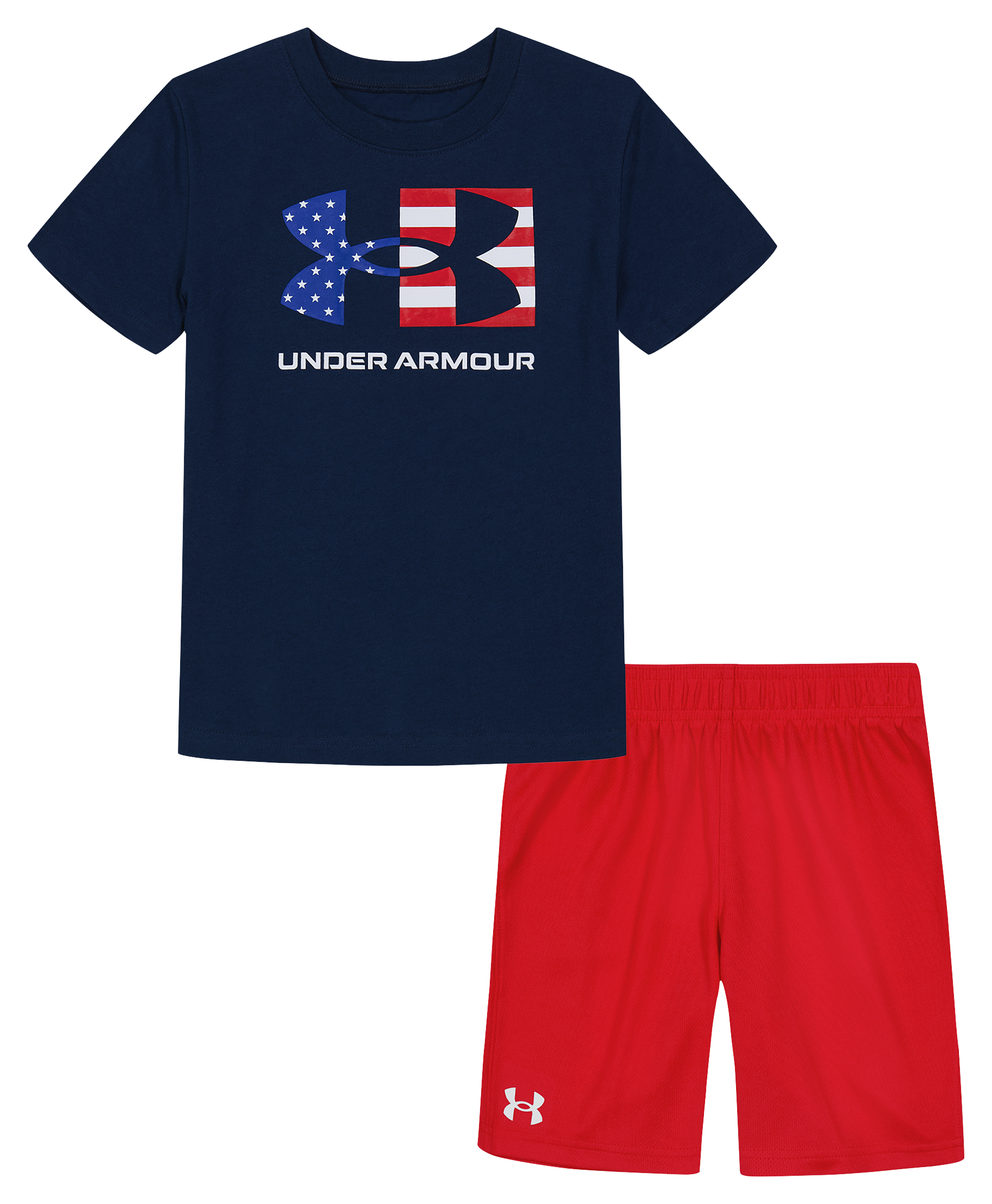 UNDER ARMOUR Freedom Icon Flag Short-Sleeve T-Shirt and Shorts Set for Toddlers