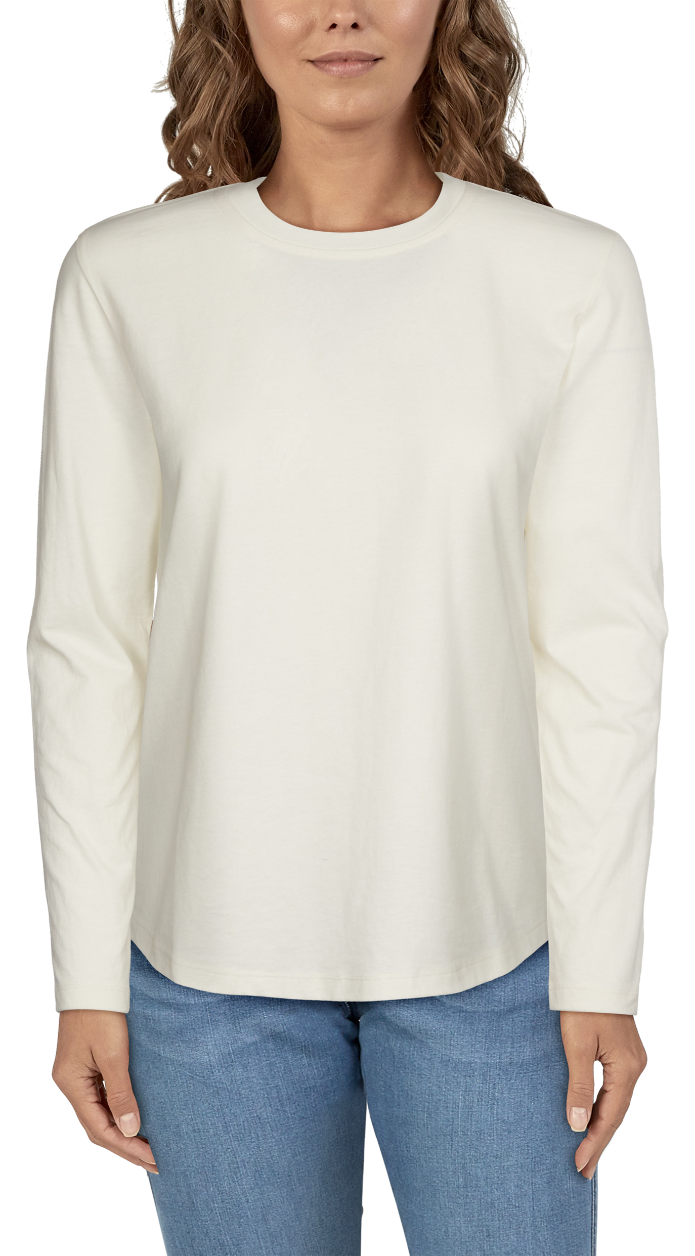 Natural Reflections Everyday Crew Long-Sleeve Shirt for Ladies - Baked Clay - 2x